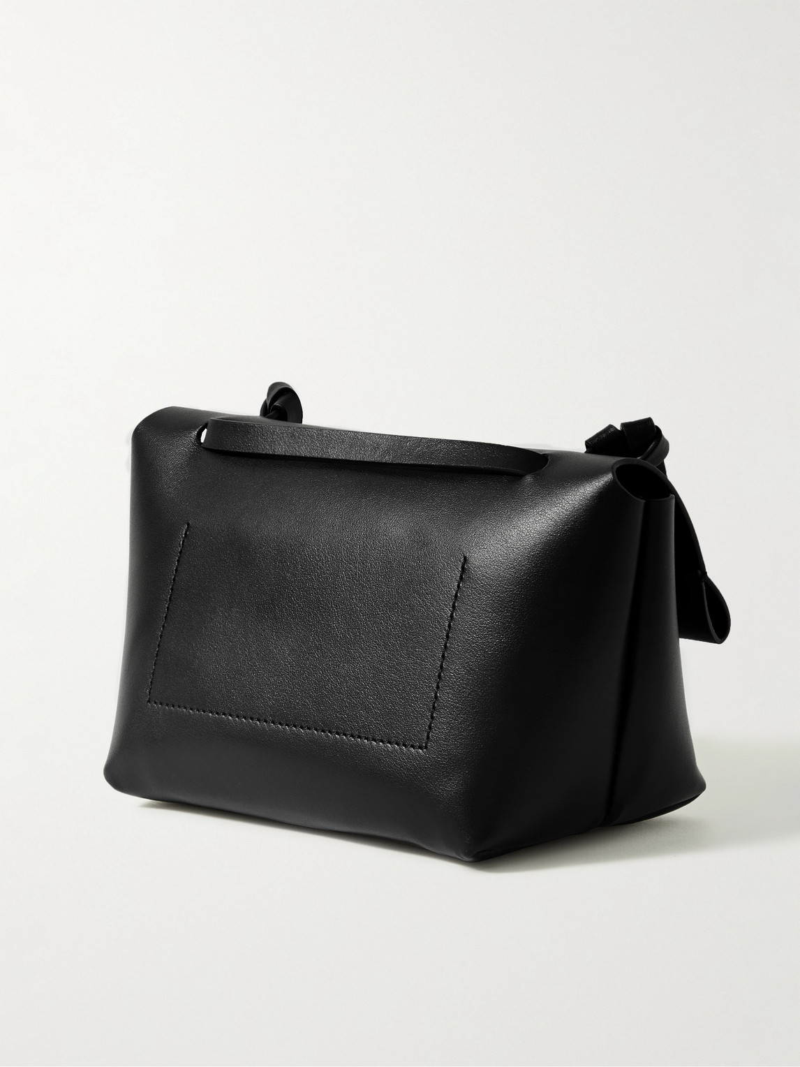 Shop Acne Studios Alexandria Large Mini Leather Messenger Bag In Black