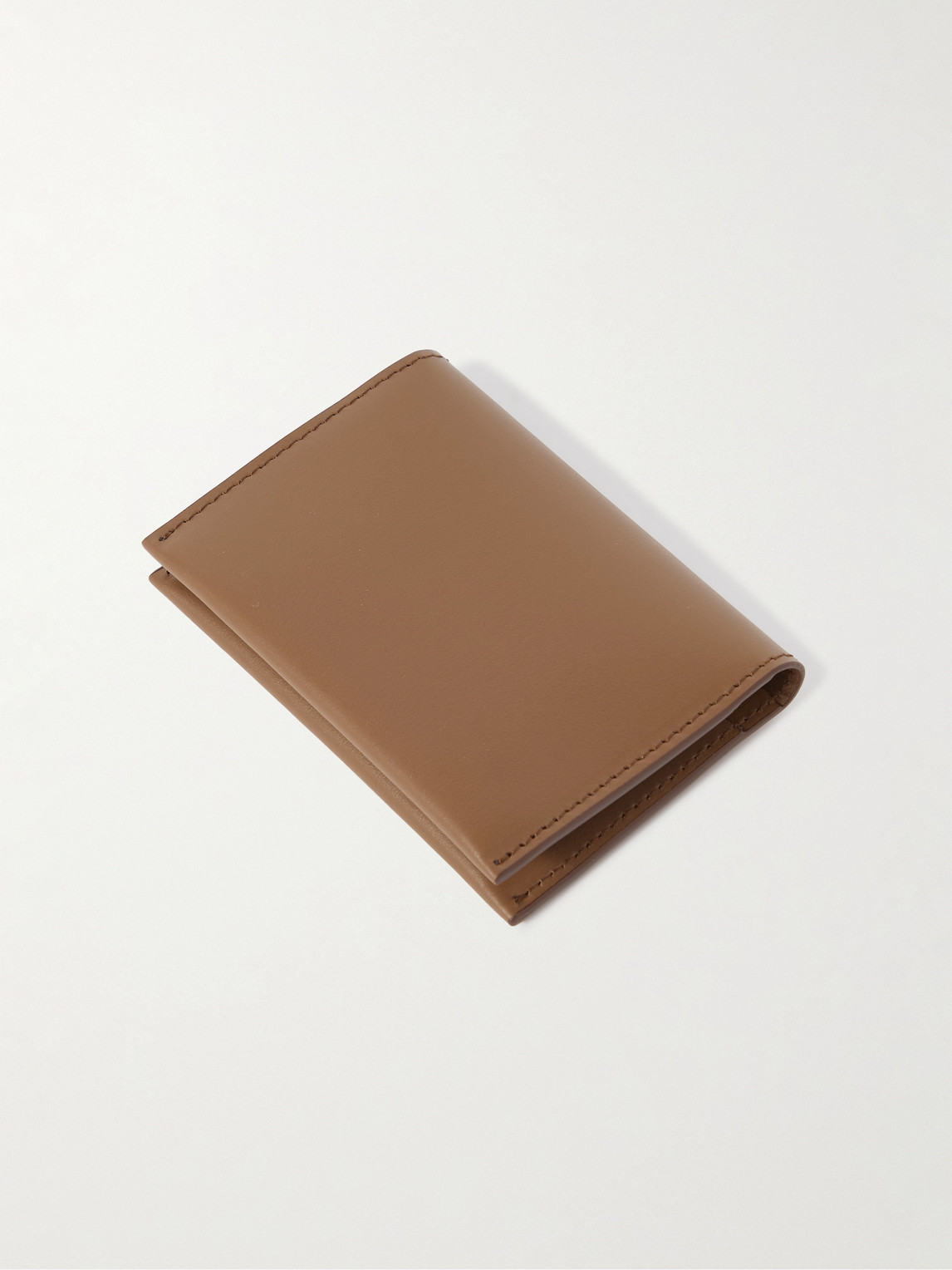 Shop Acne Studios Logo-print Leather Bifold Cardholder In Brown