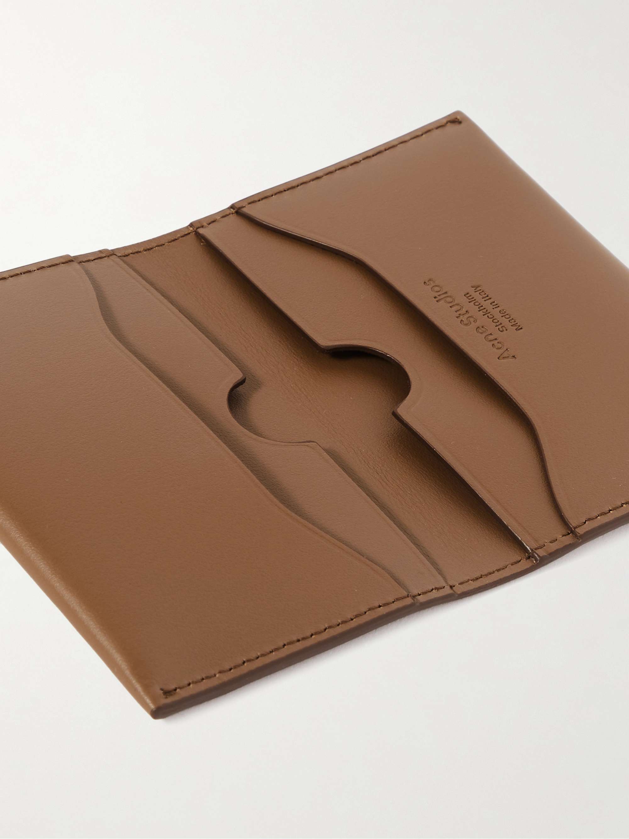 ACNE STUDIOS Logo-Print Leather Bifold Wallet