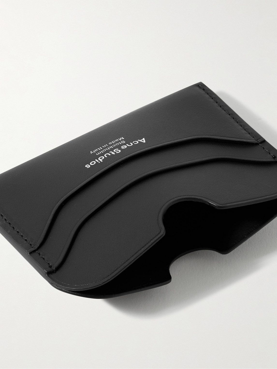 ACNE STUDIOS ELMAS LOGO-PRINT LEATHER CARDHOLDER
