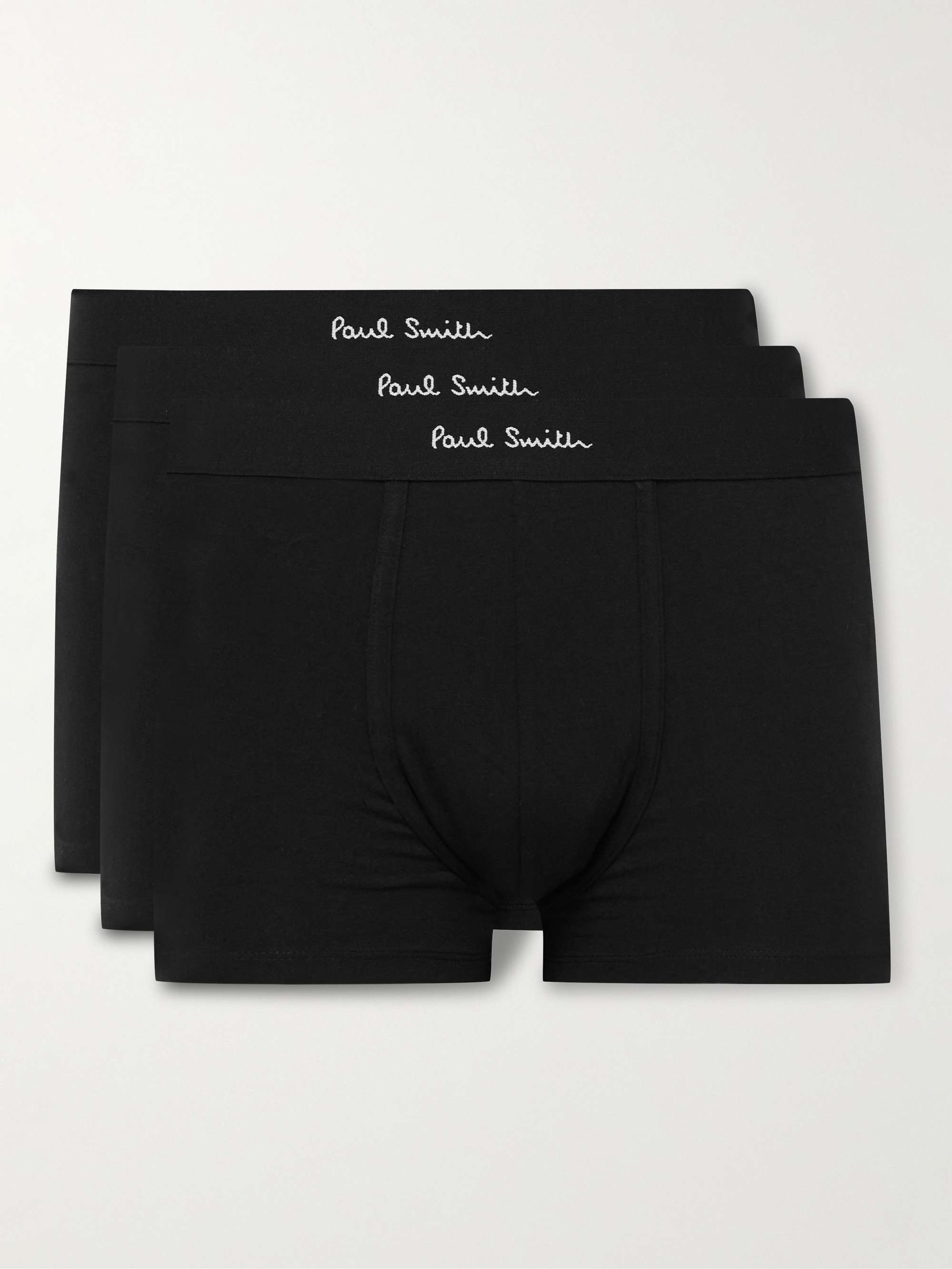 PAUL SMITH Three-Pack Stretch Organic Cotton Boxer Briefs for Men