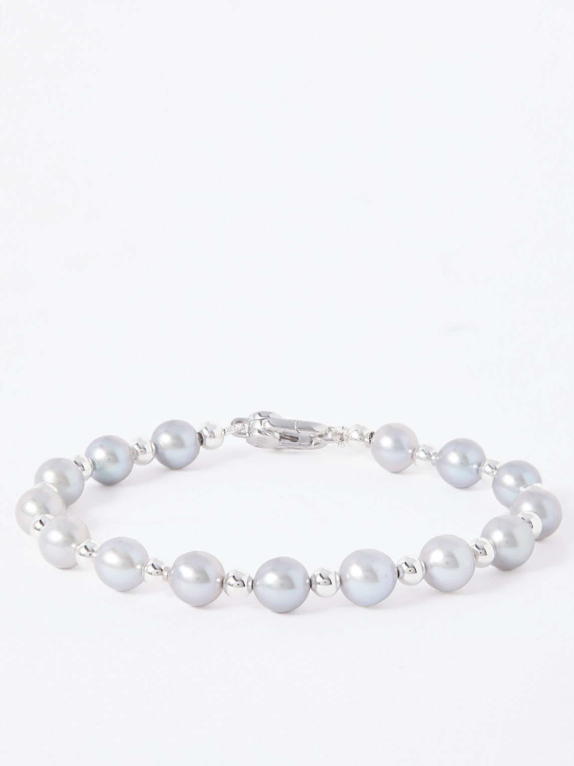 Polite Worldwide Sterling Silver, Pearl And Enamel Bracelet In Metallic