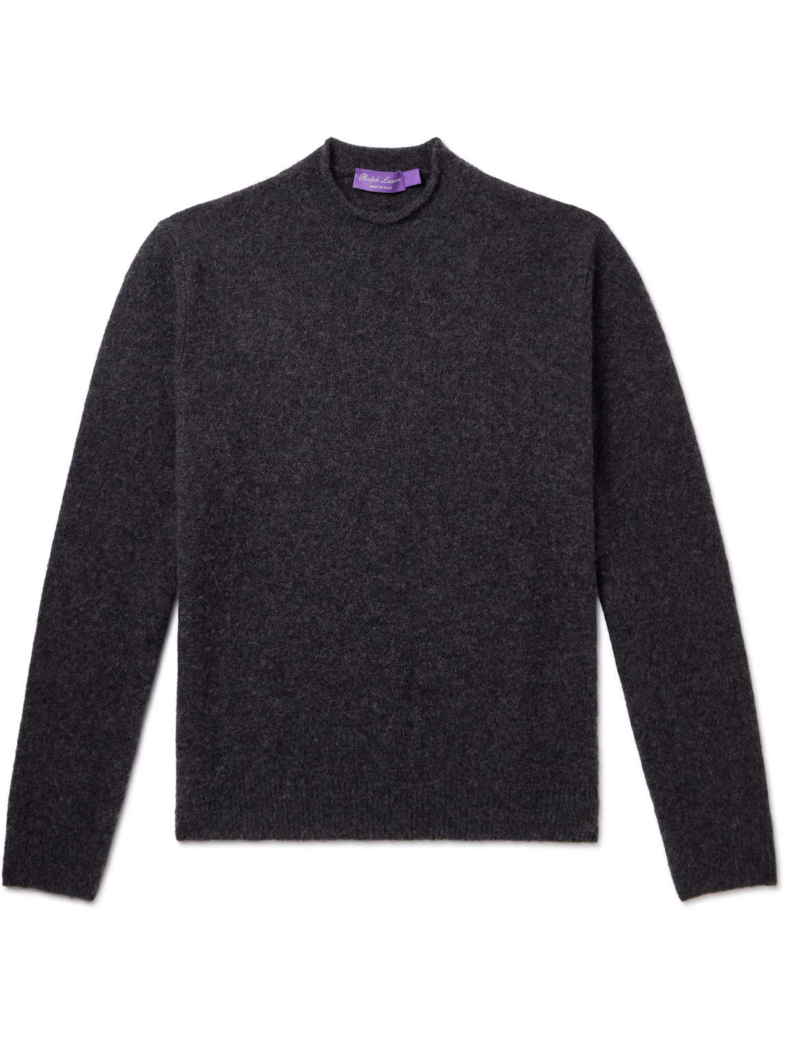 Ralph Lauren Purple Label Slim-fit Cashmere-blend Sweater In Gray