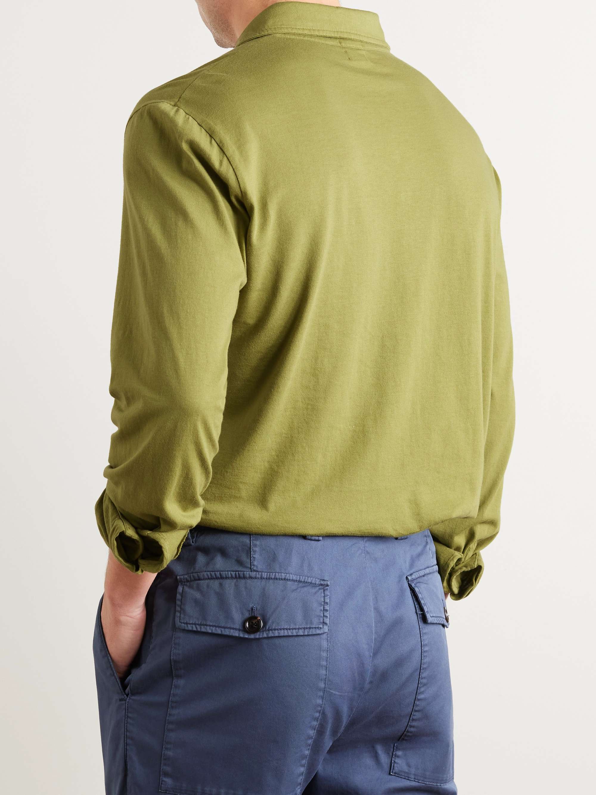 MASSIMO ALBA Ischia Cotton and Cashmere-Blend Polo Shirt for Men | MR ...