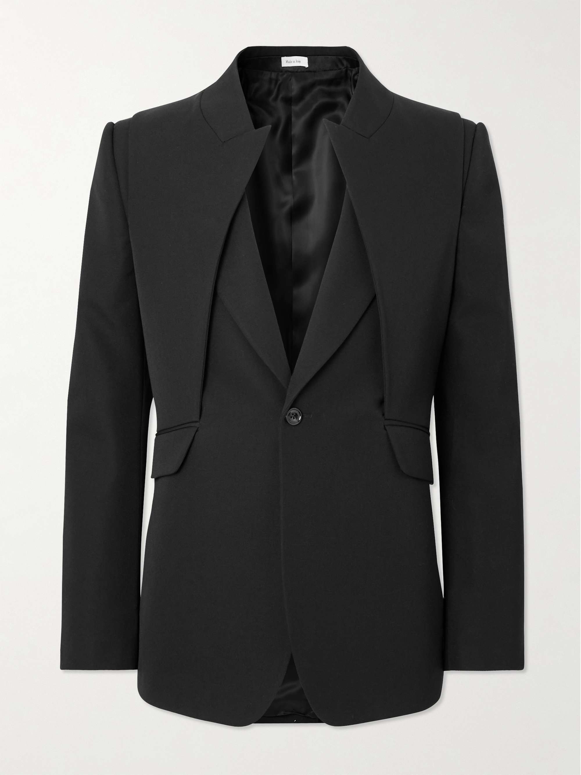 ALEXANDER MCQUEEN Slim-Fit Wool-Barathea Blazer for Men | MR PORTER