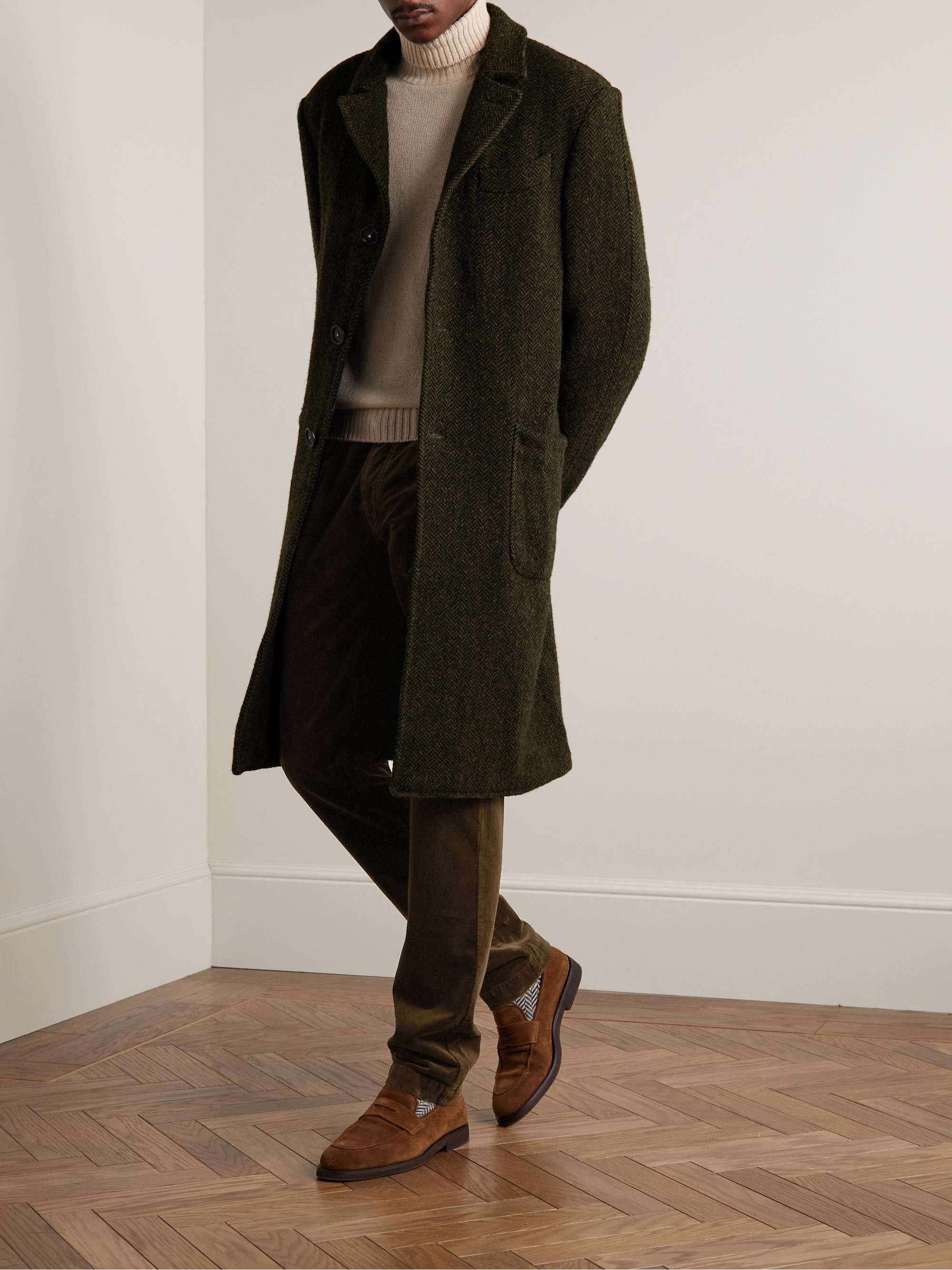 MASSIMO ALBA Alunga Straight-Leg Cotton-Velvet Trousers for Men | MR PORTER