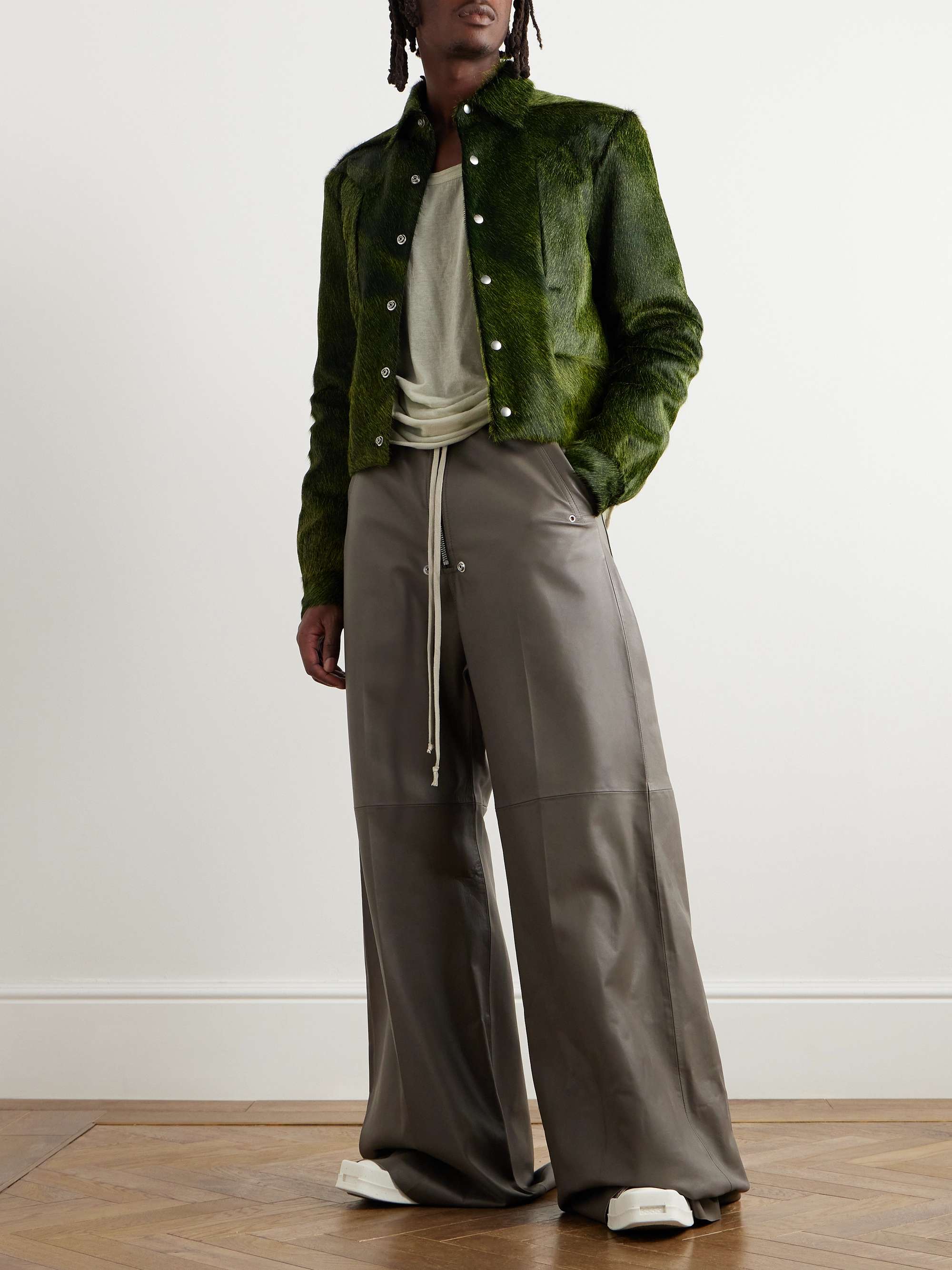 RICK OWENS Alice Strobe Cropped Pony Hair Jacket for Men | MR PORTER