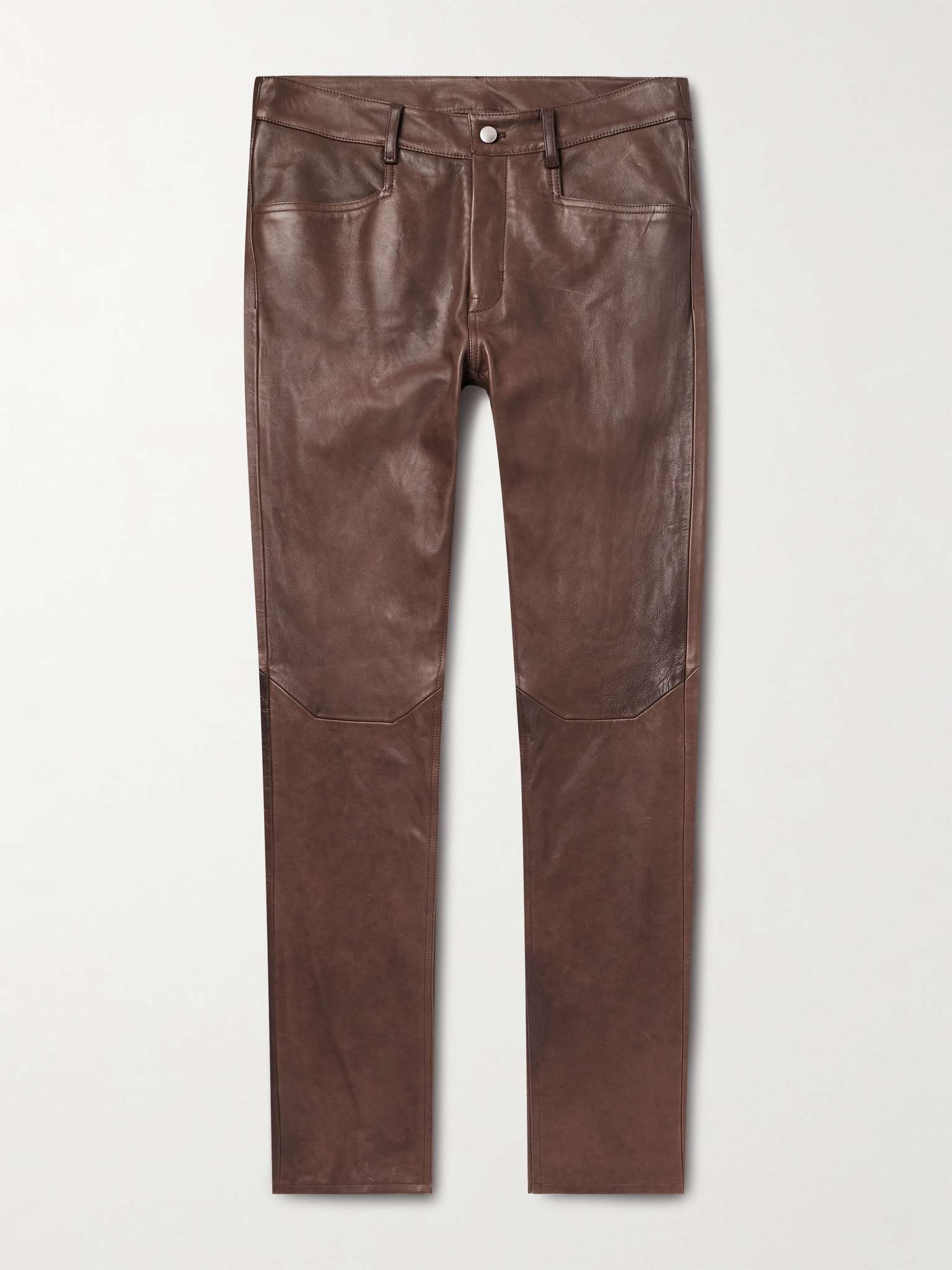 RICK OWENS Tyrone Skinny-Fit Leather Trousers for Men | MR PORTER