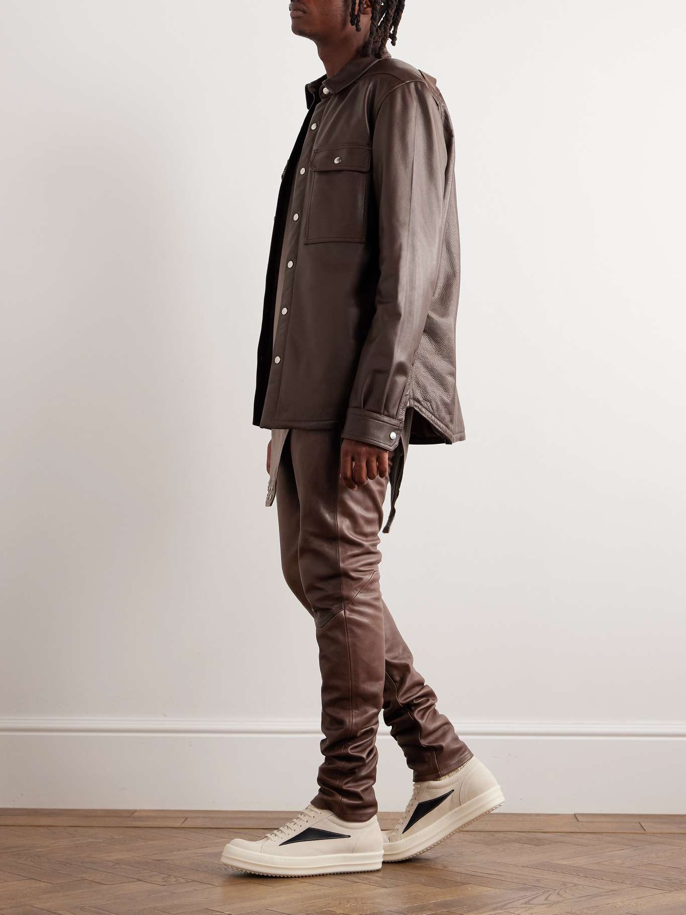 RICK OWENS Tyrone Skinny-Fit Leather Trousers for Men | MR PORTER