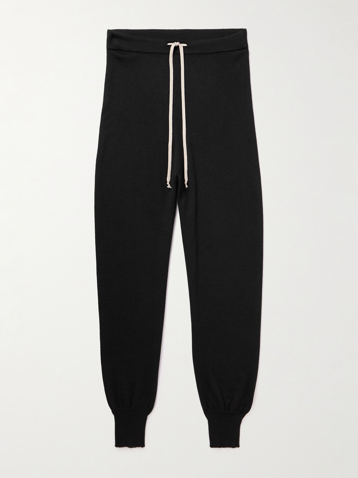 RICK OWENS TAPERED CASHMERE-BLEND TRACK PANTS