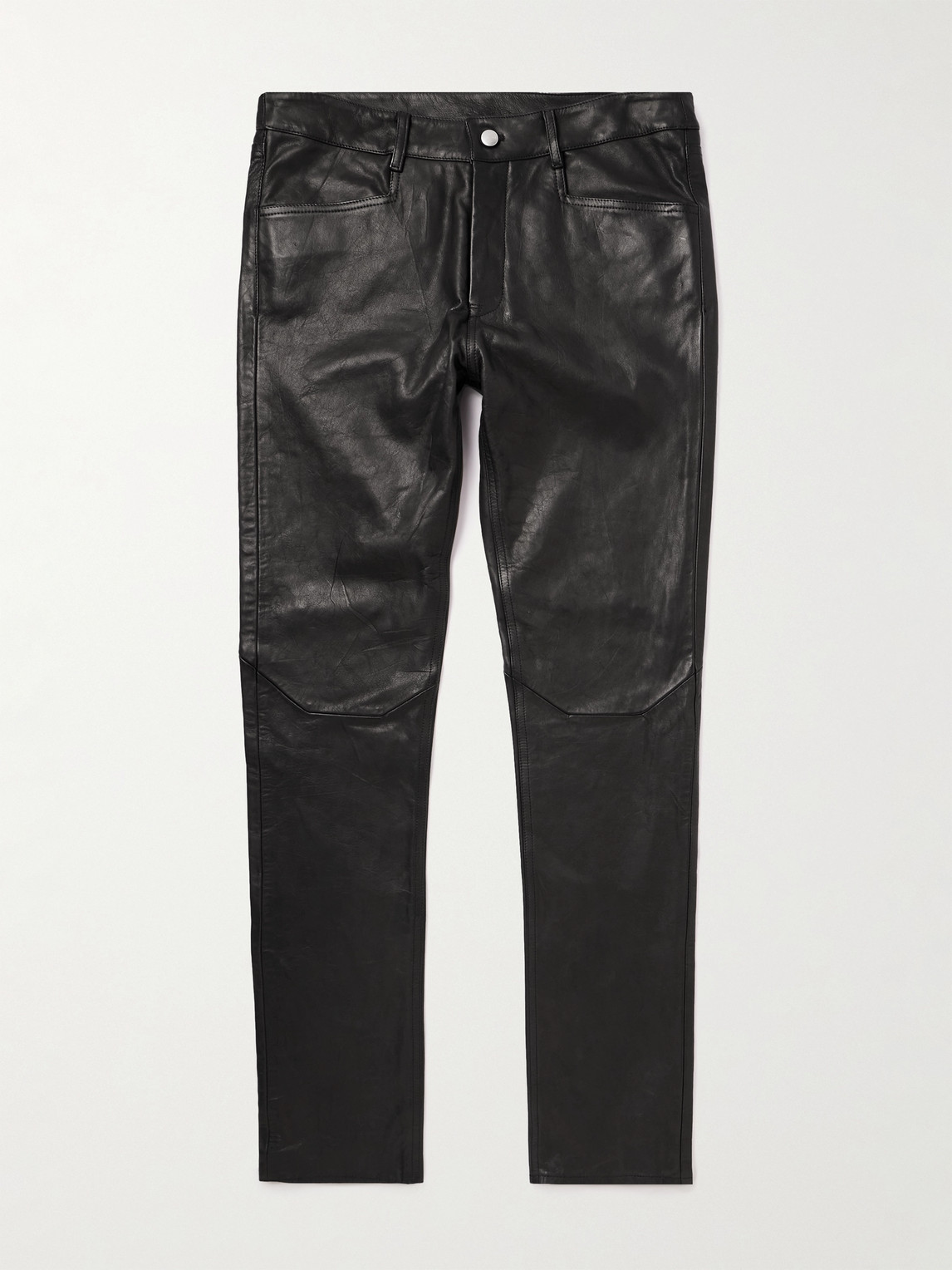 RICK OWENS TYRONE SKINNY-FIT LEATHER TROUSERS