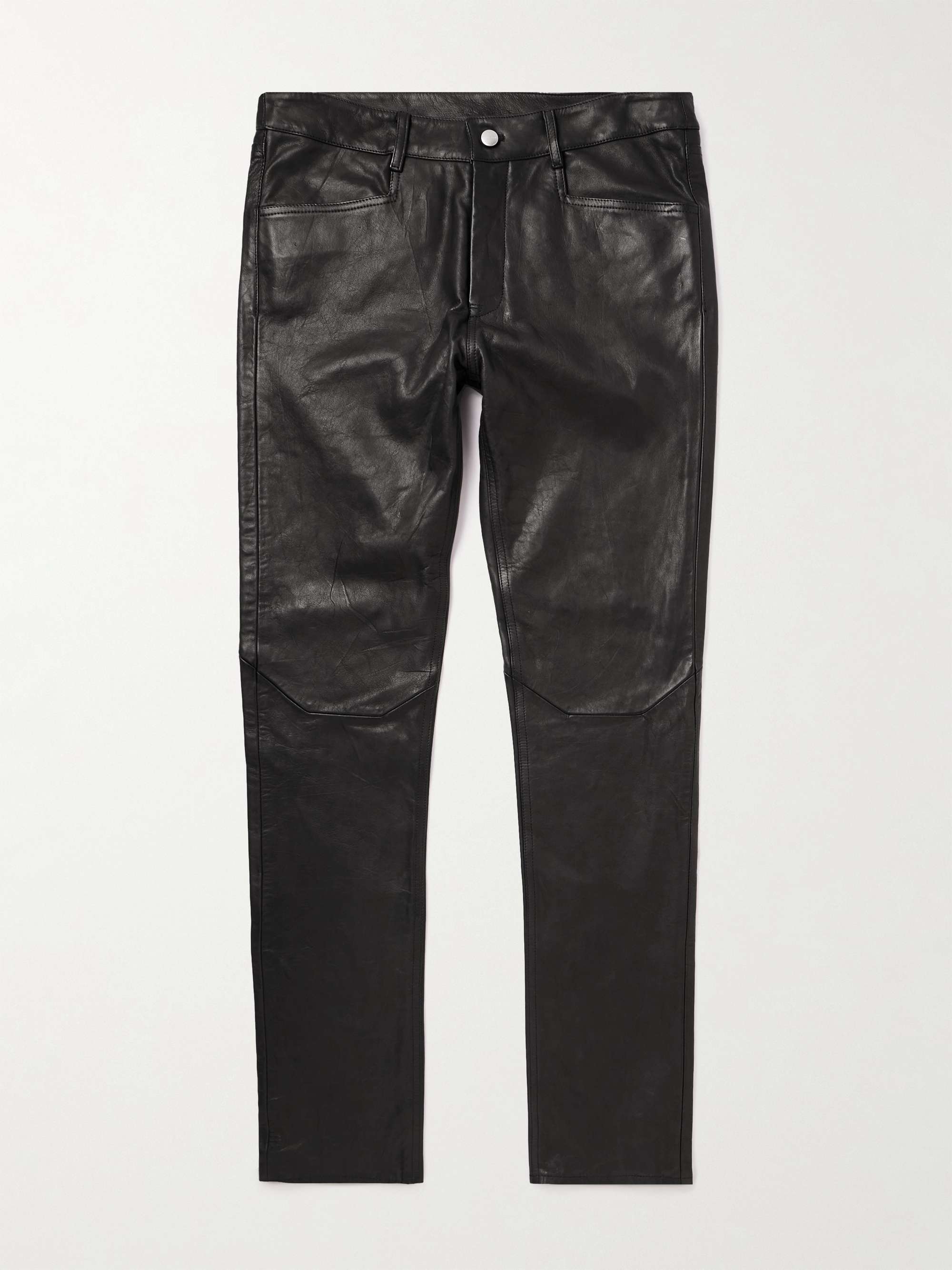 RICK OWENS Tyrone Skinny-Fit Leather Trousers for Men | MR PORTER