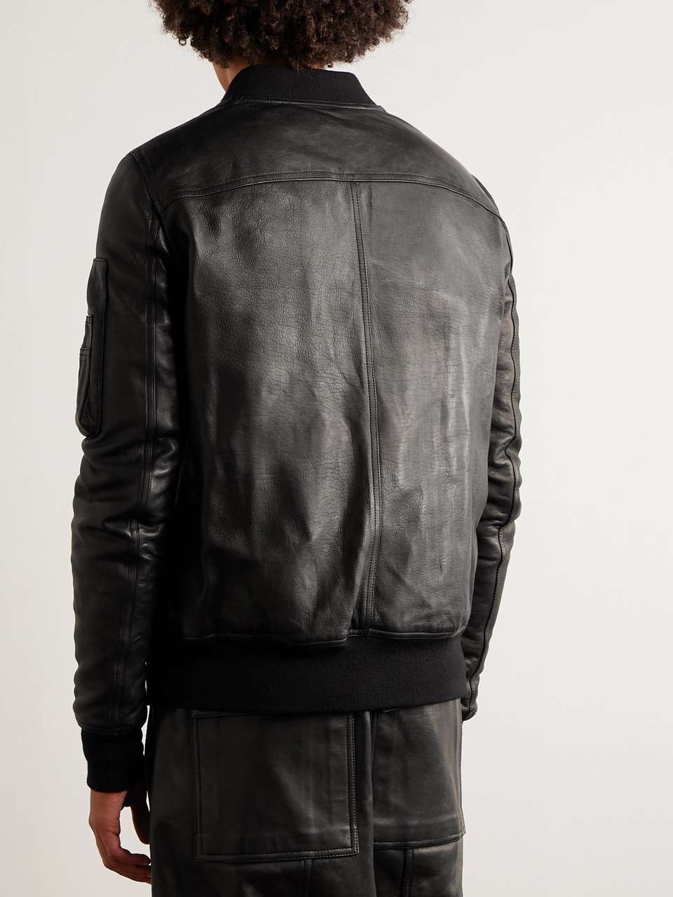 RICK OWENS Luxor Padded Leather Bomber Jacket for Men | MR PORTER