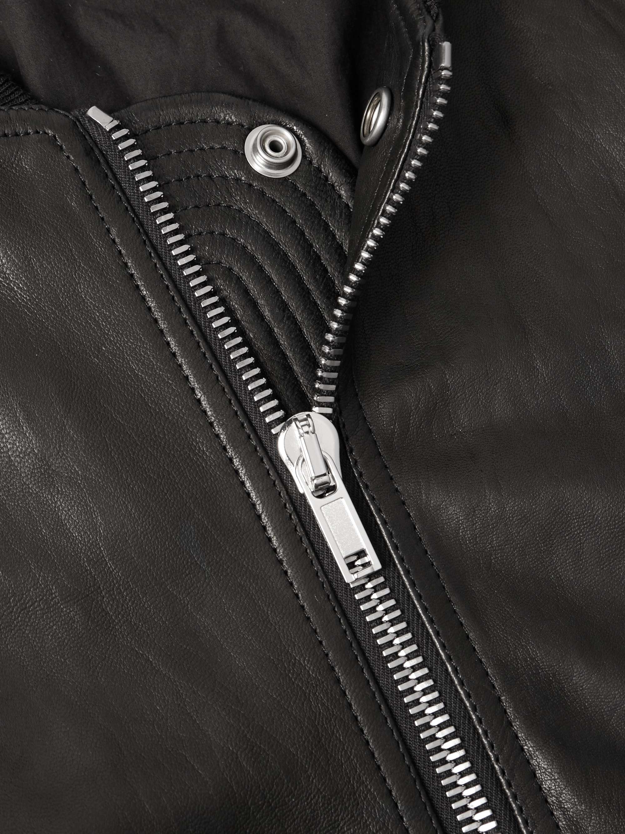 RICK OWENS Luxor Padded Leather Bomber Jacket for Men | MR PORTER