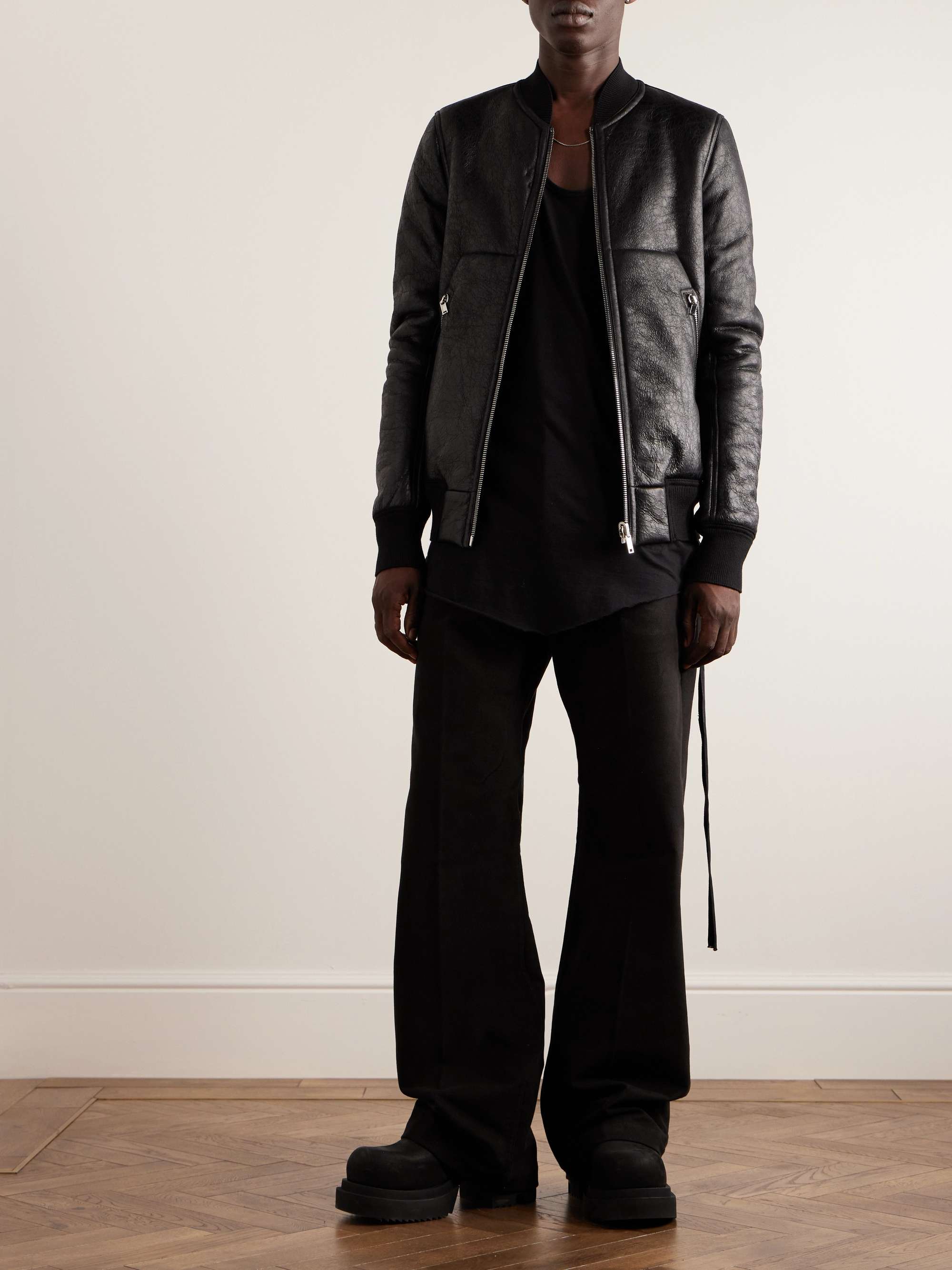 RICK OWENS Luxor Shearling Bomber Jacket for Men | MR PORTER