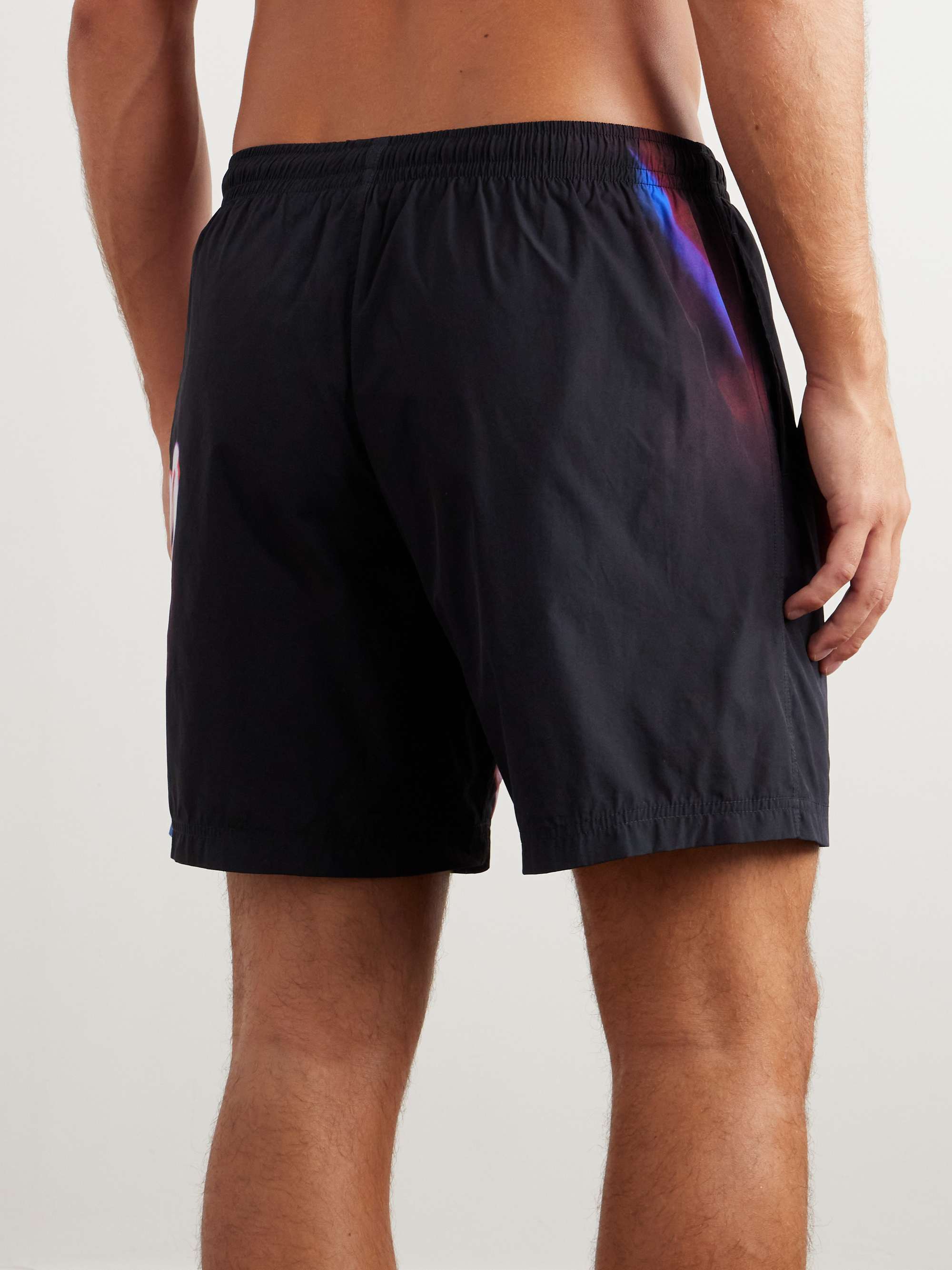 ALEXANDER MCQUEEN Straight-Leg Mid-Length Printed Swim Shorts