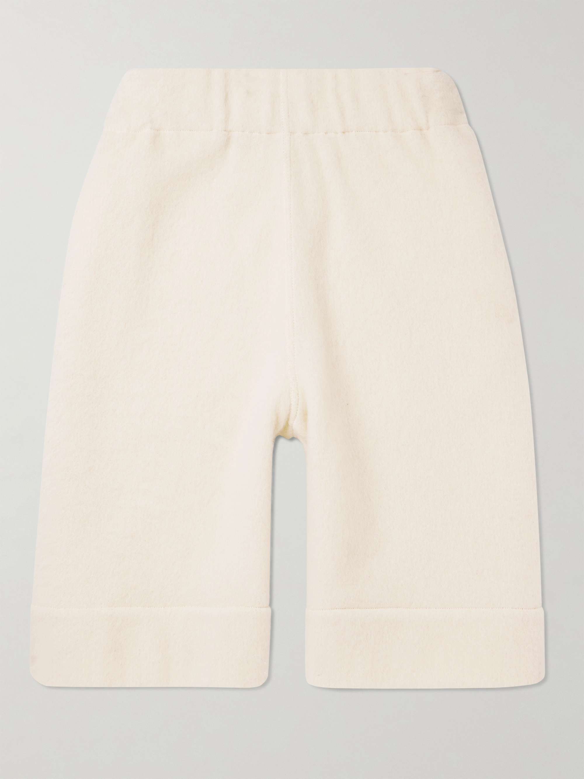 欲しいの JIL SANDER Wide-Leg Brushed Alpaca and Cotton-Blend Shorts パンツ