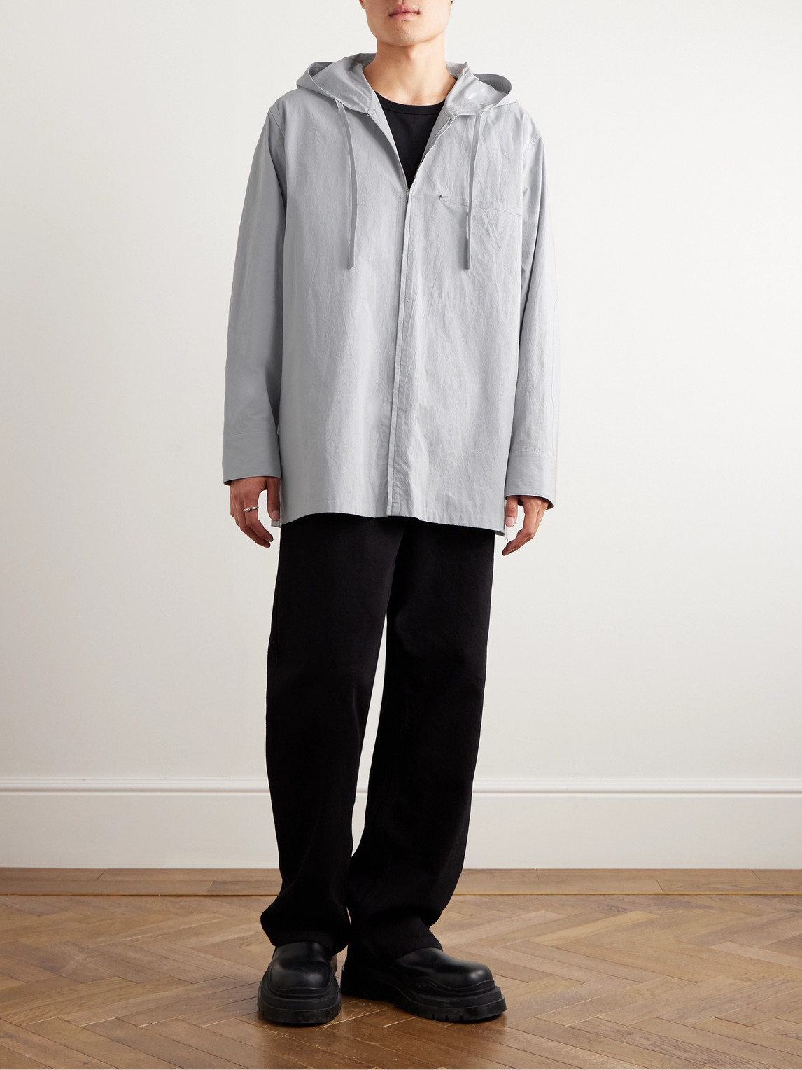 Textured-Cotton Hooded Jacket — 2