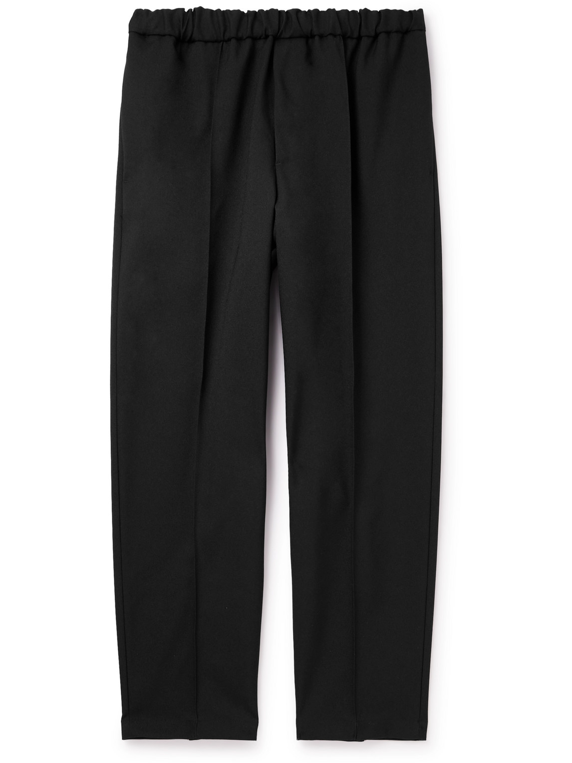 Shop Jil Sander Tapered Cropped Gabardine Trousers In Black