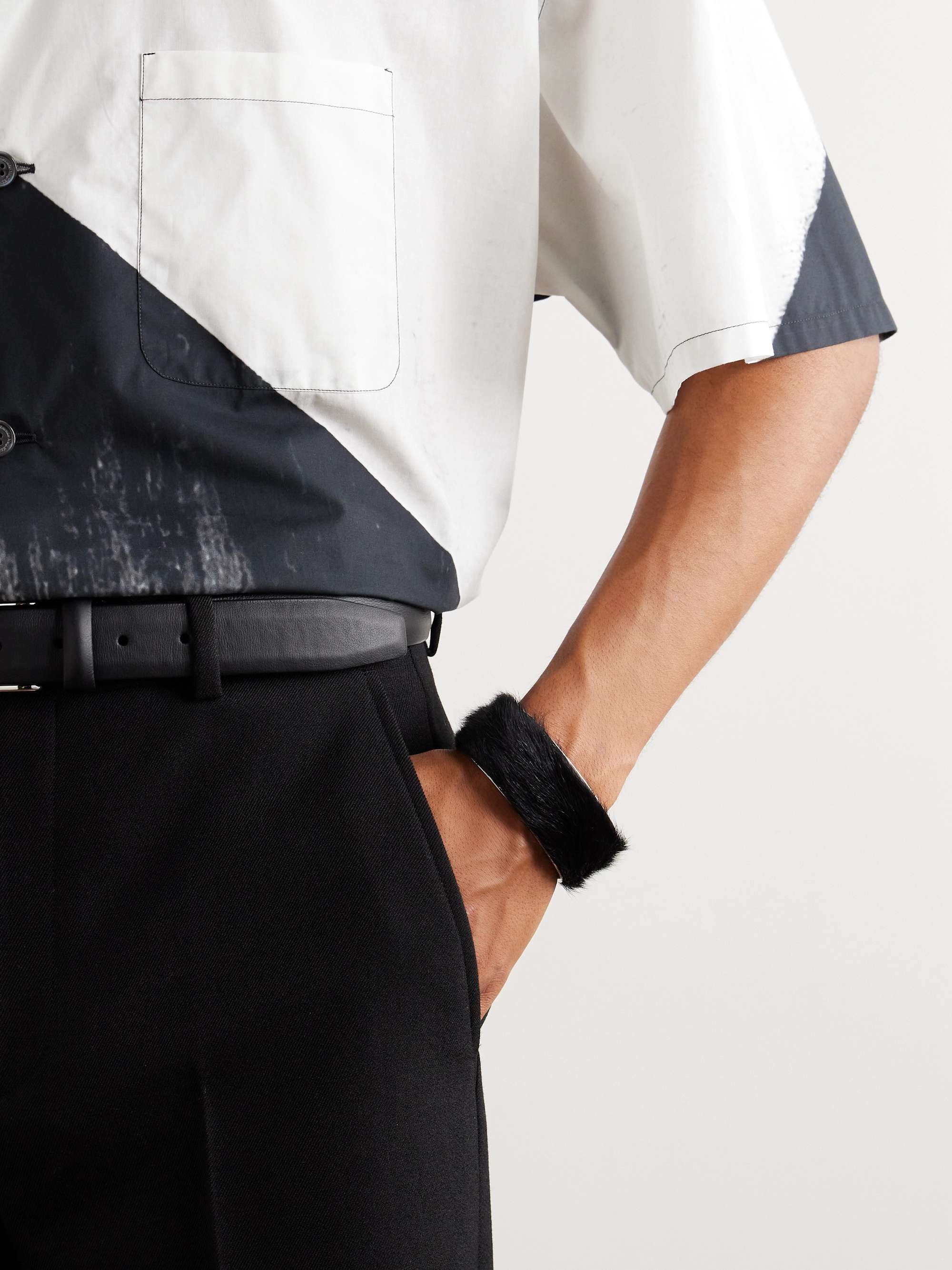 JIL SANDER Goat Hair and Silver-Tone Cuff for Men | MR PORTER