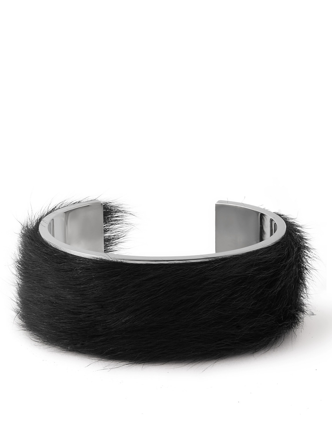 Goat Hair and Silver-Tone Cuff