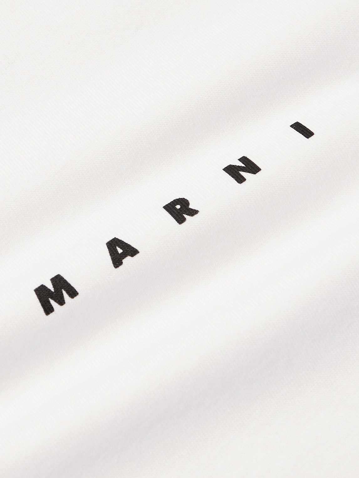 Shop Marni Logo-print Cotton-jersey T-shirt In White