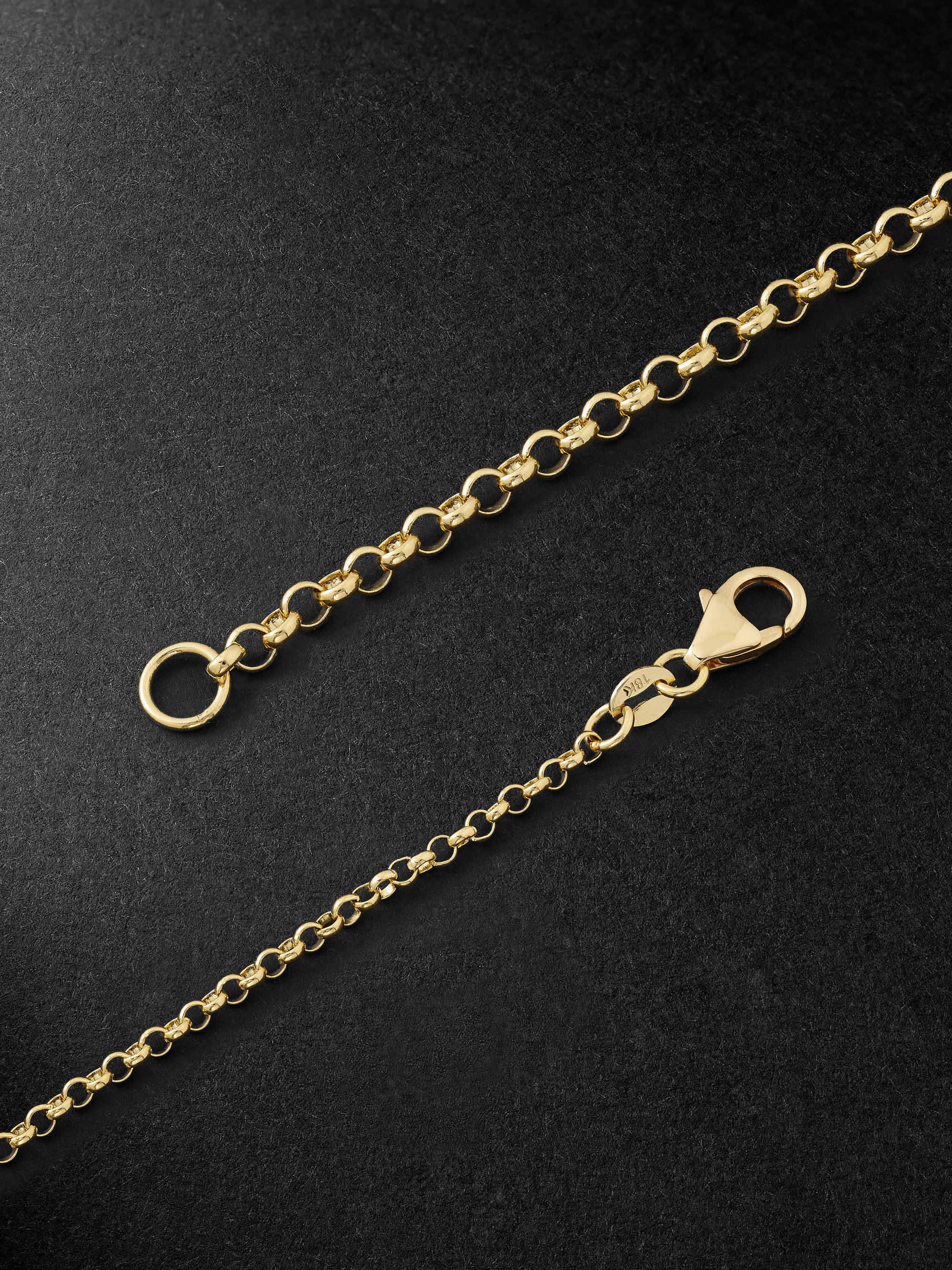 Mixed Belcher 18-Karat , Lapis Lazuli and Diamond Necklace — Image 3