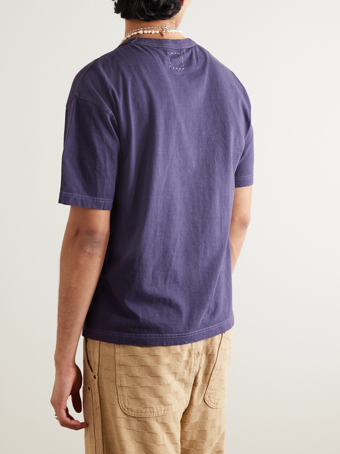 Shop Visvim Jumbo Cotton-jersey T-shirt In Purple