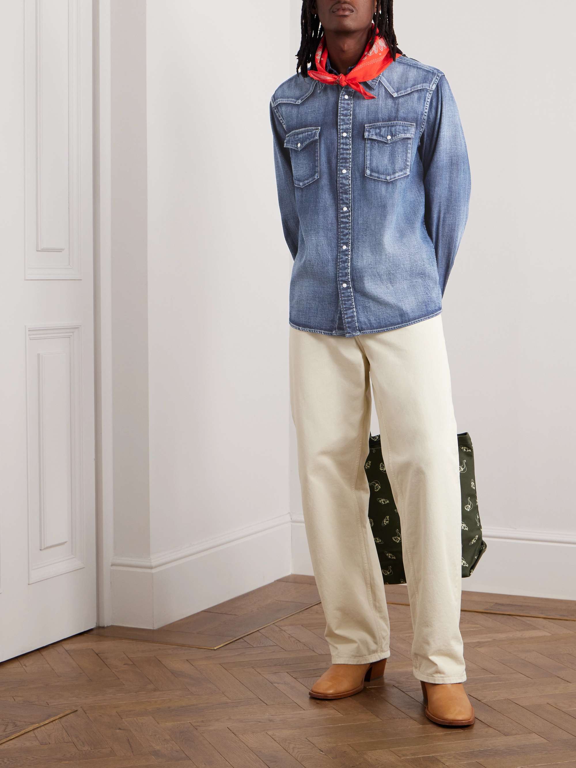 VISVIM Social Sculpture Denim Western Shirt for Men | MR PORTER