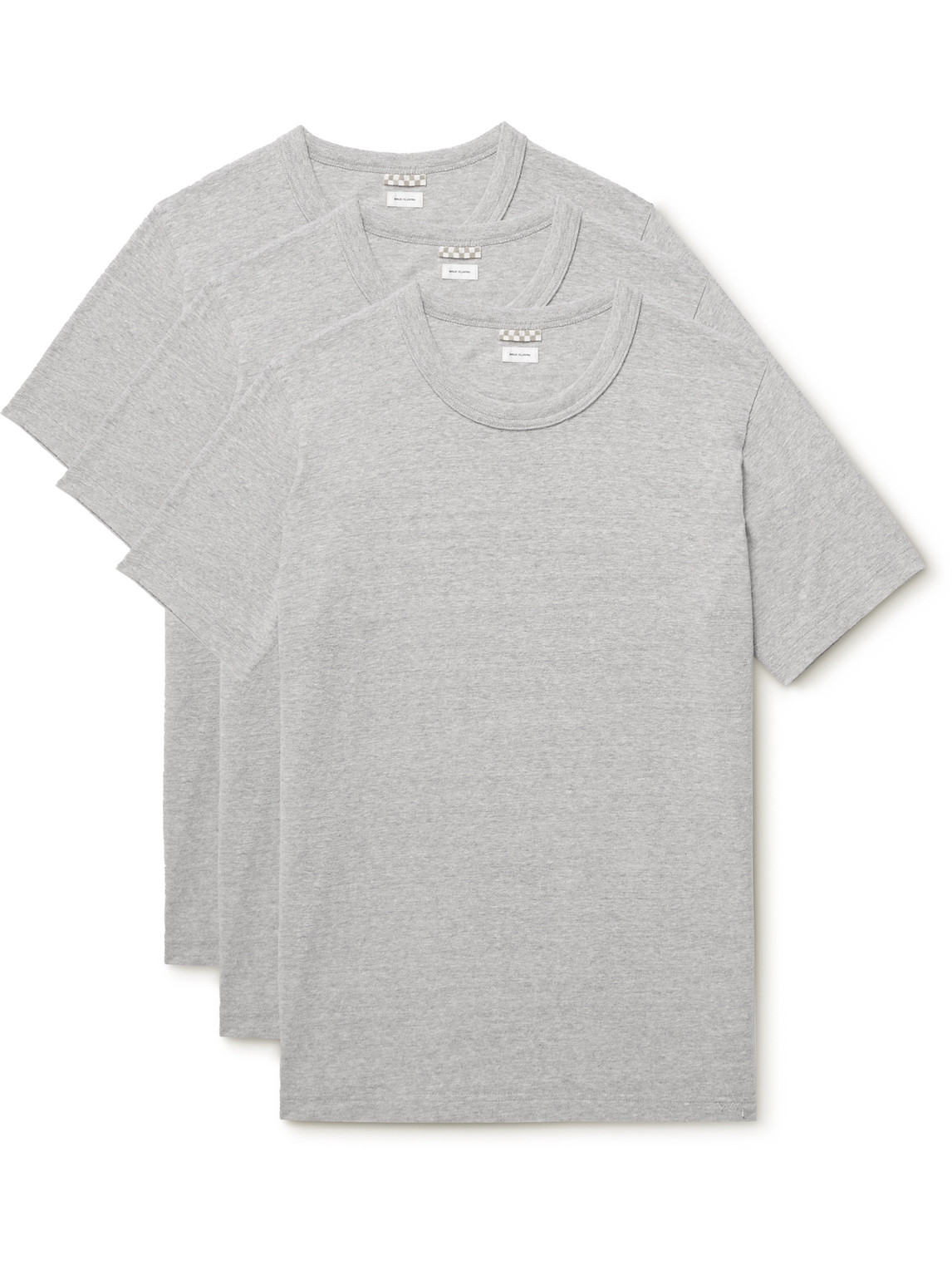 Visvim Short-sleeve Cotton T-shirt In Grey