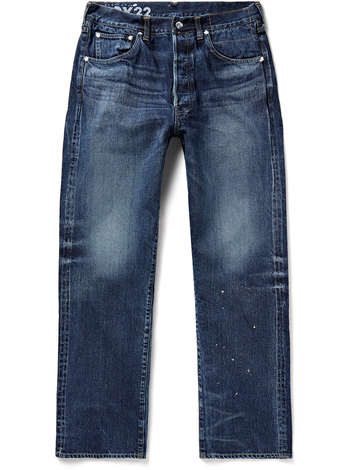 Visvim Social Sculpture Slim-fit Straight-leg Distressed Jeans In Blue