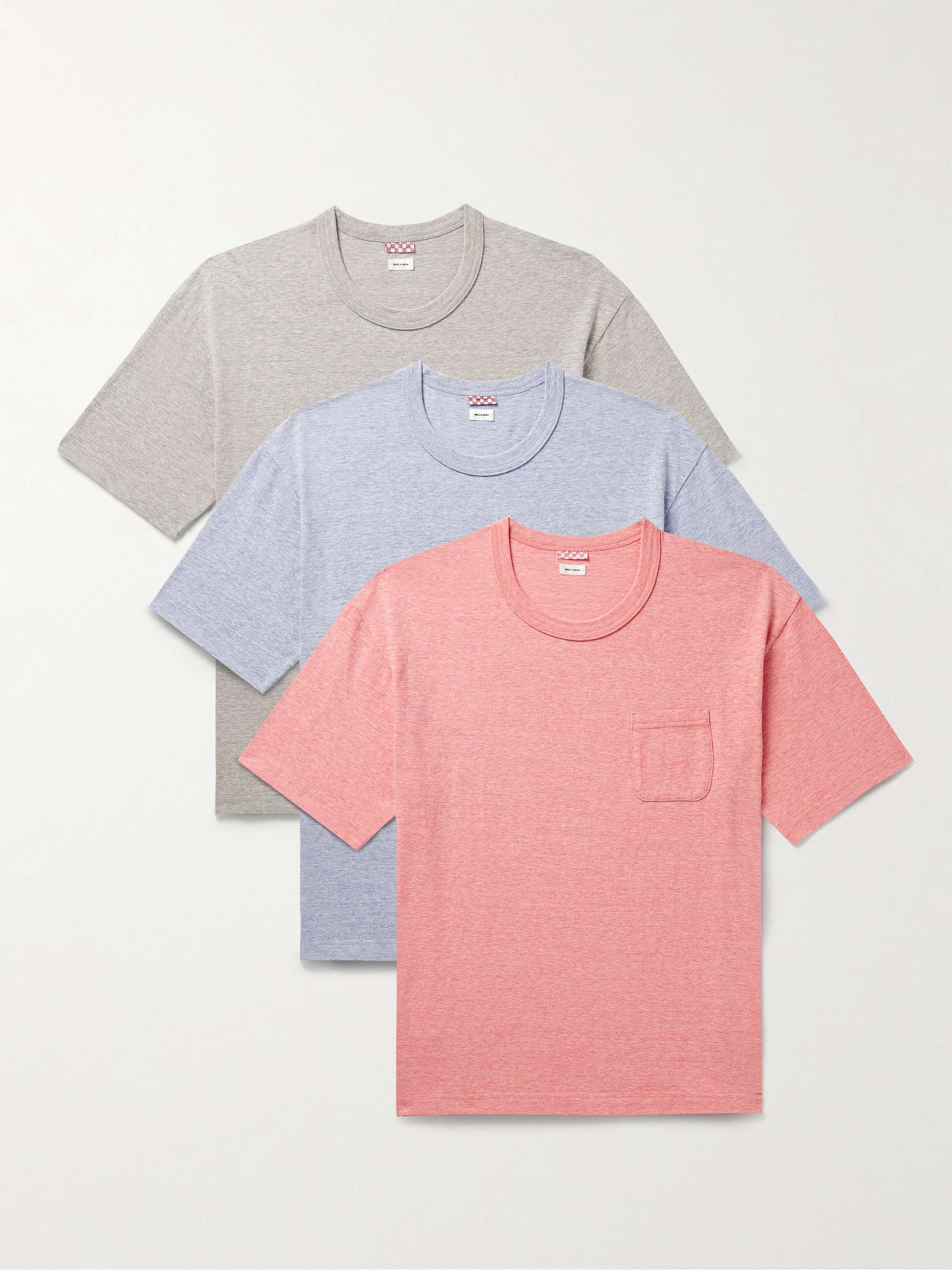 VISVIM Sublig Jumbo Three-Pack Slub Cotton-Blend Jersey T-Shirts for ...