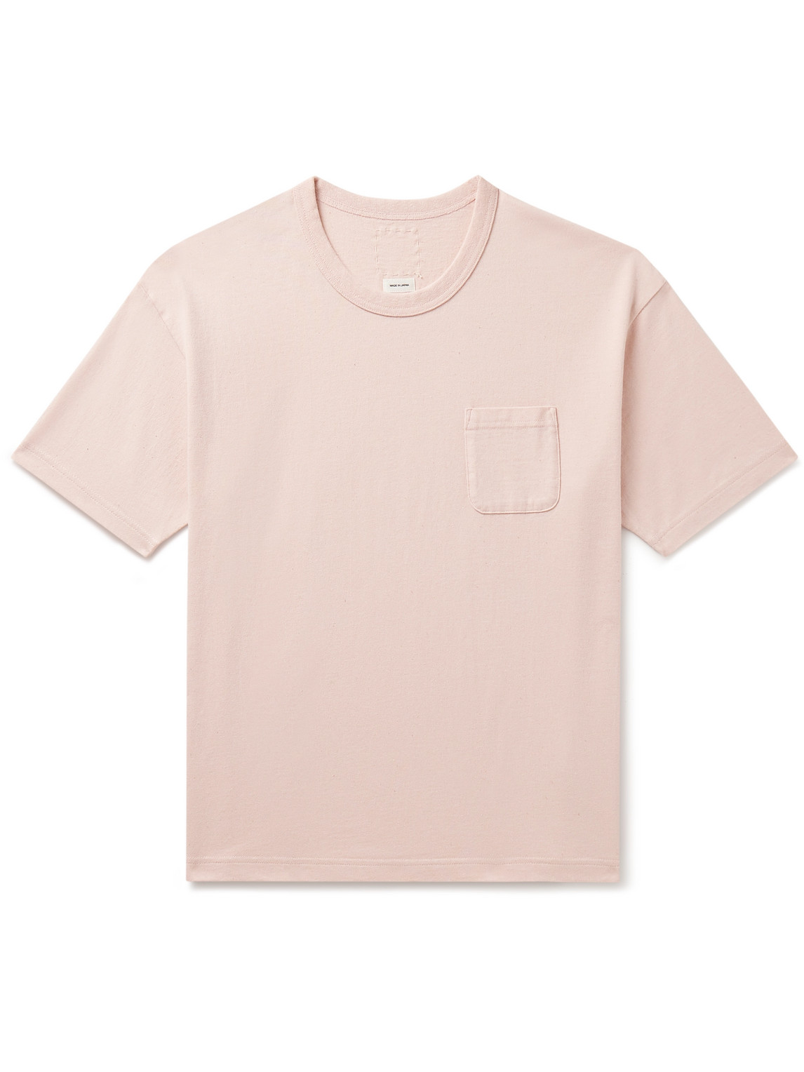 Visvim Jumbo Cotton And Cashmere-blend Jersey T-shirt In Pink