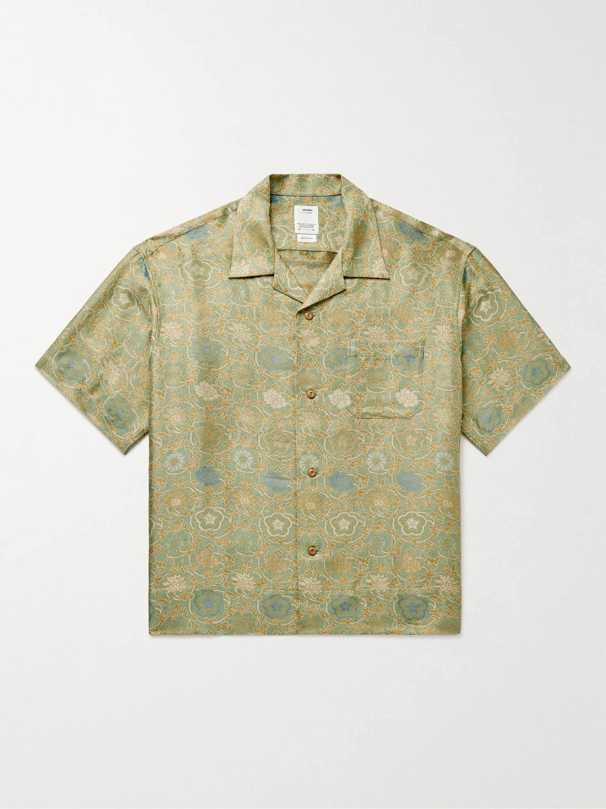 VISVIM Copa Camp-Collar Floral-Jacquard Silk-Blend Shirt for Men | MR ...