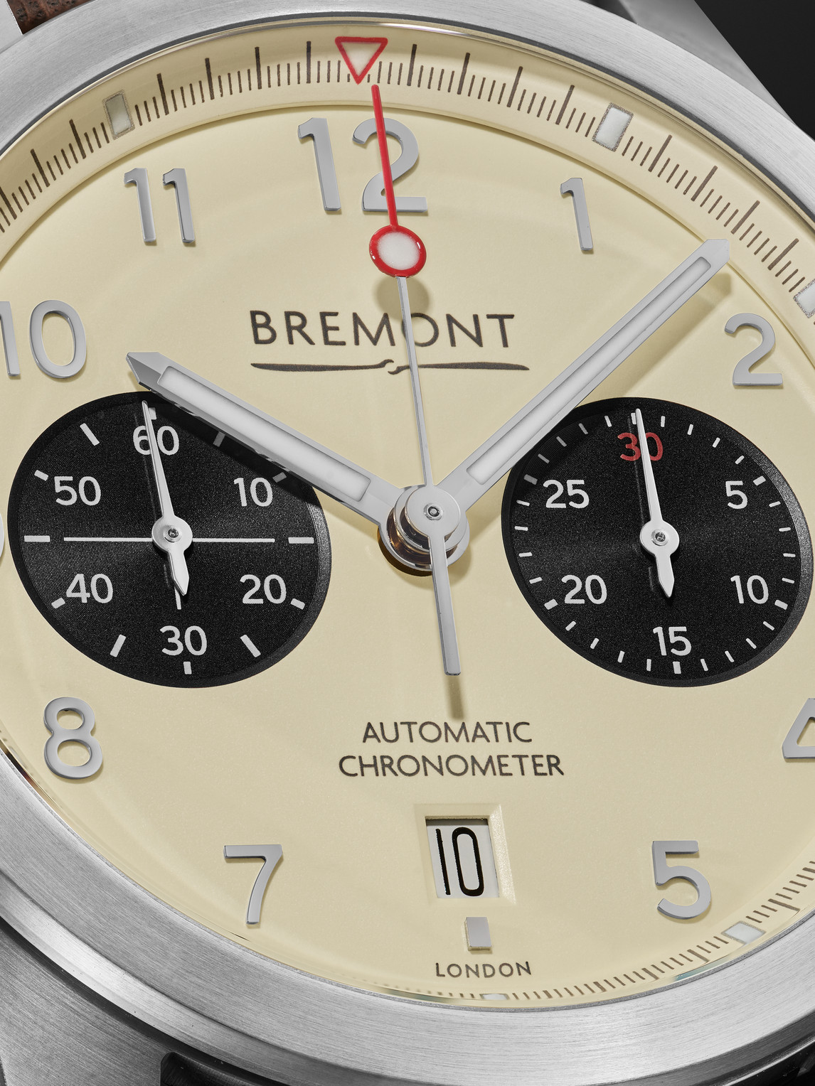 Shop Bremont Alt1-c Automatic Chronograph 43mm Stainless Steel And Leather Watch, Ref. No. Alt1-c2-cr-ss-r-s In Neutrals