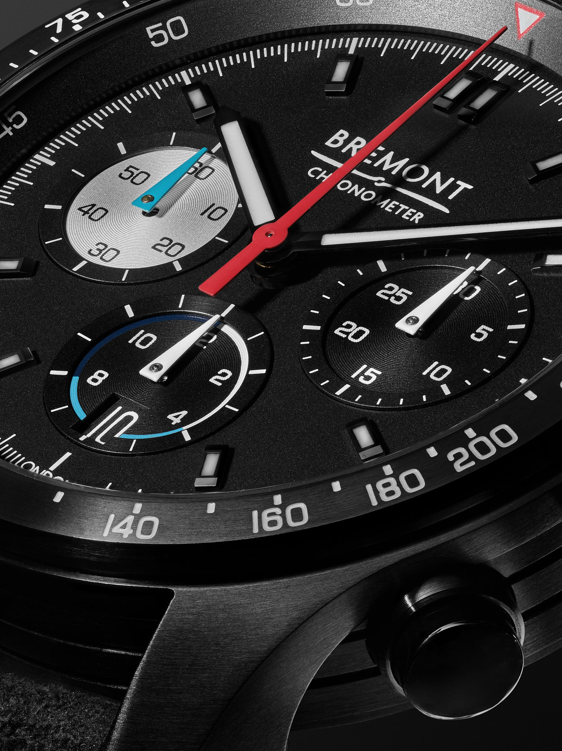 Shop Bremont Williams Racing Wr45 Limited Edition Automatic Chronograph 43mm Stainless Steel And Alcantara Watch, In Black