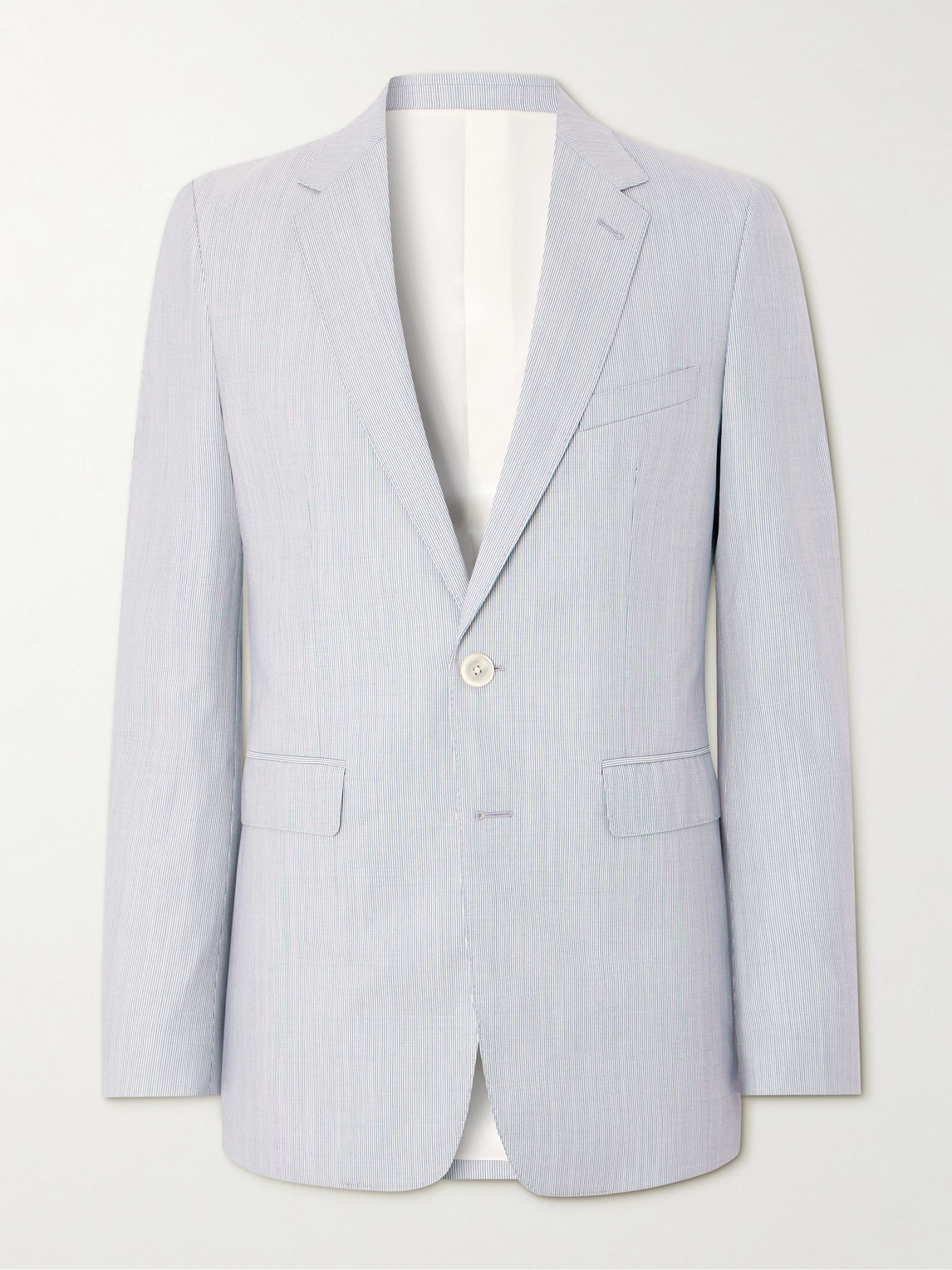 Striped Wool and Silk-Blend Blazer