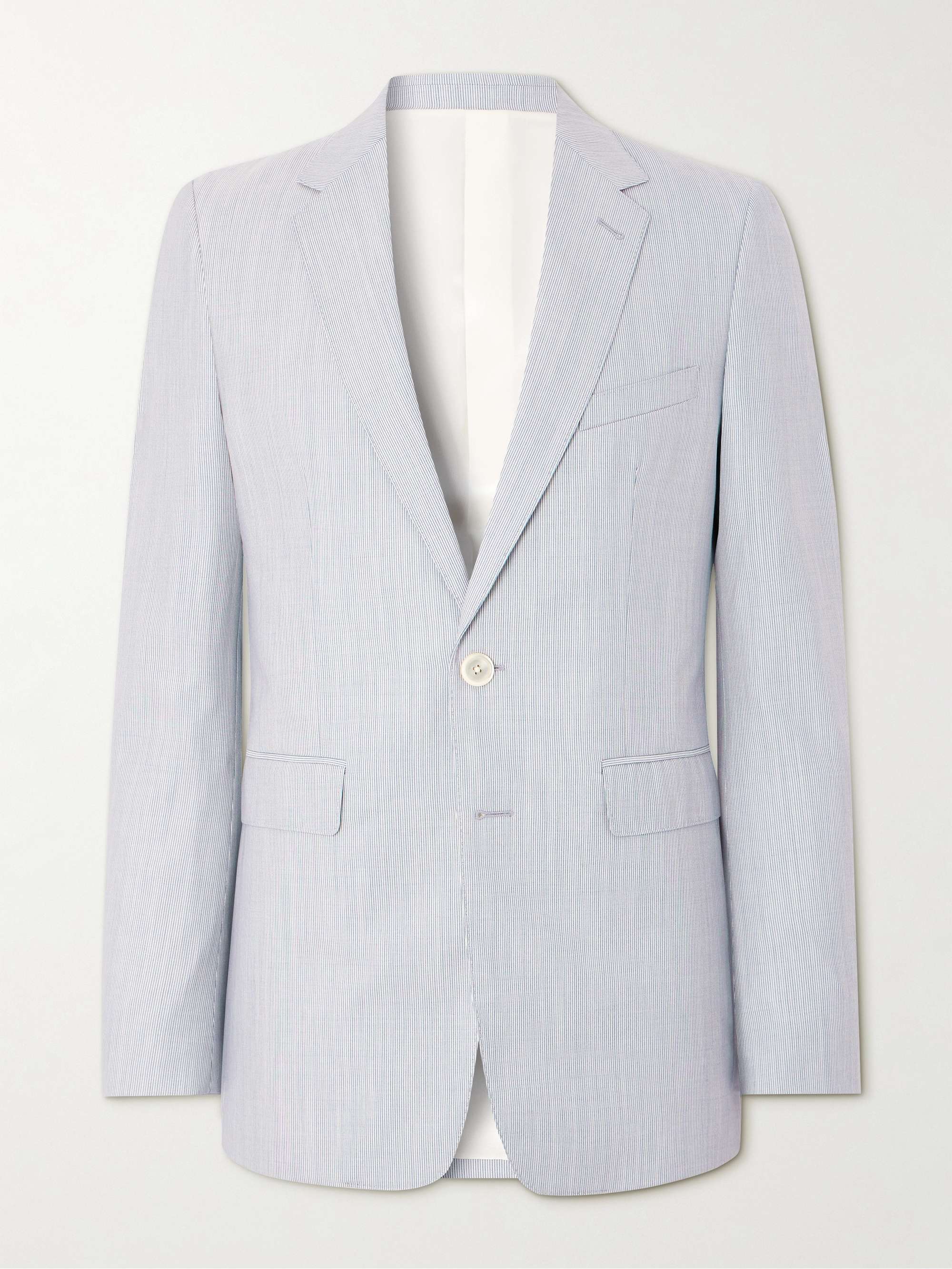 CELINE HOMME Striped Wool and Silk-Blend Blazer for Men | MR PORTER