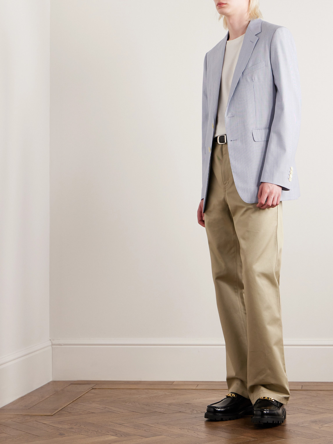 Striped Wool and Silk-Blend Blazer — 2