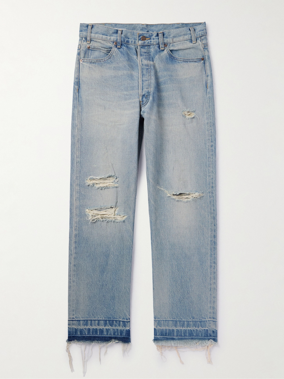 Wesley Straight-Leg Distressed Jeans
