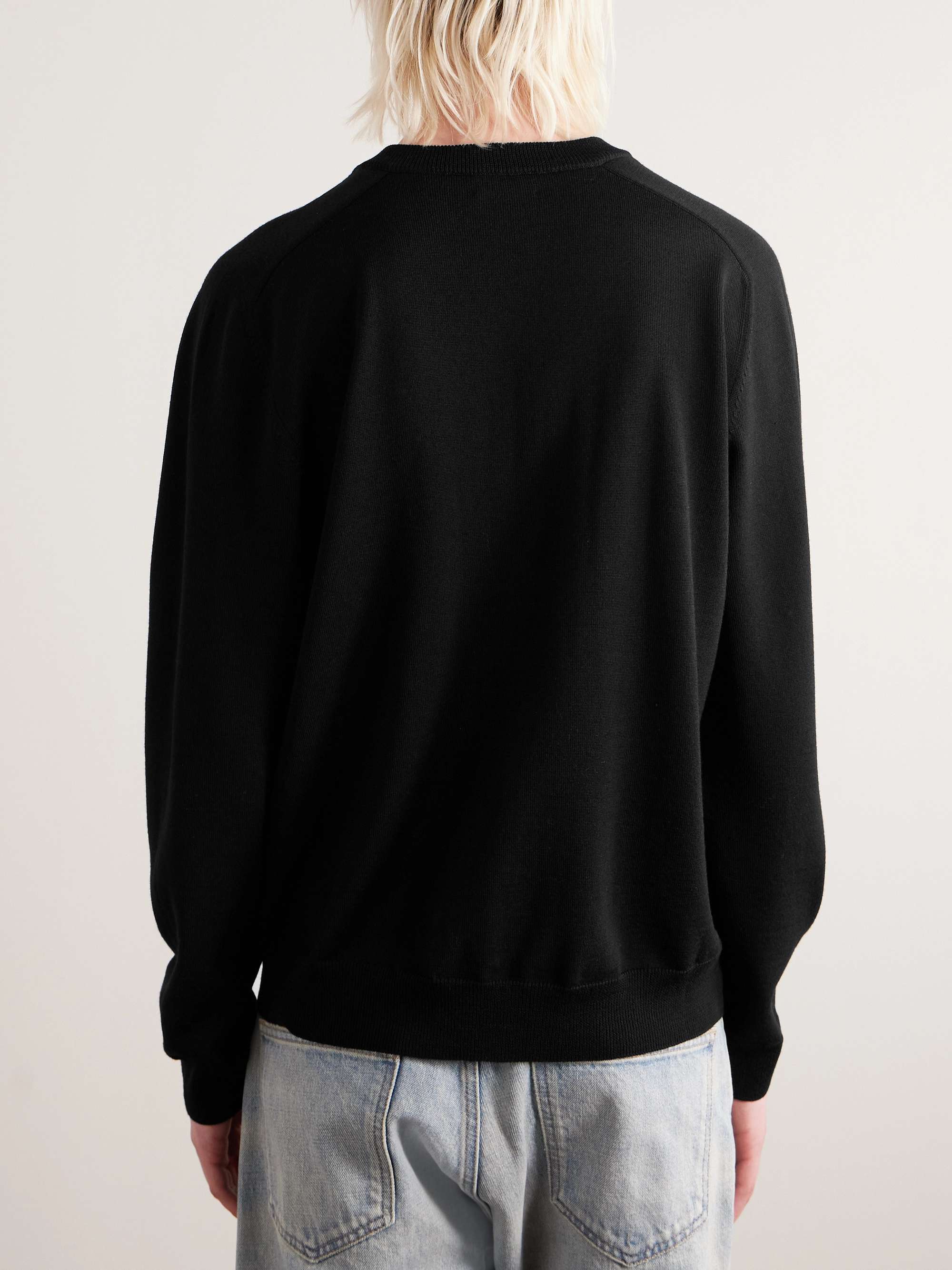 CELINE HOMME Logo-Embroidered Wool Sweater for Men | MR PORTER