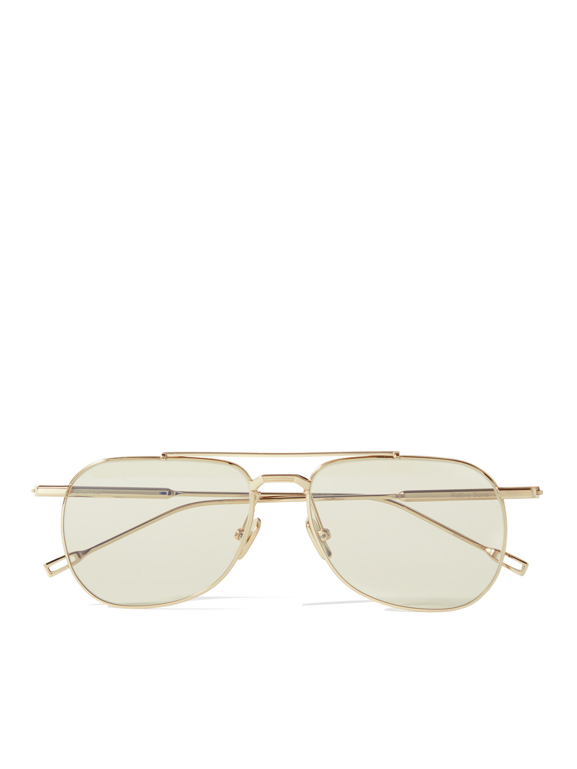 Shephard Aviator-Style Gold-Tone Optical Glasses