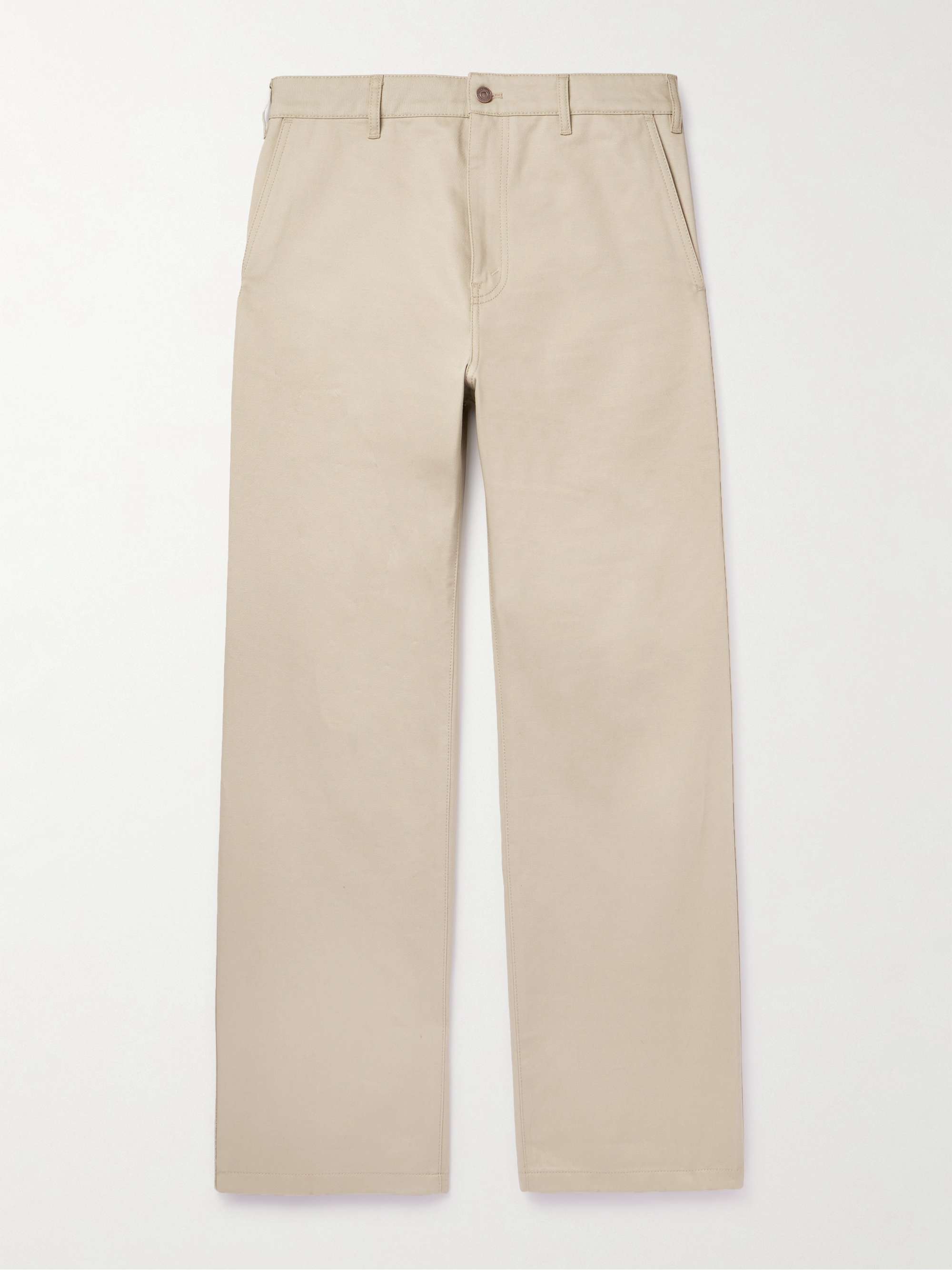 Straight-Leg Cotton-Twill Trousers