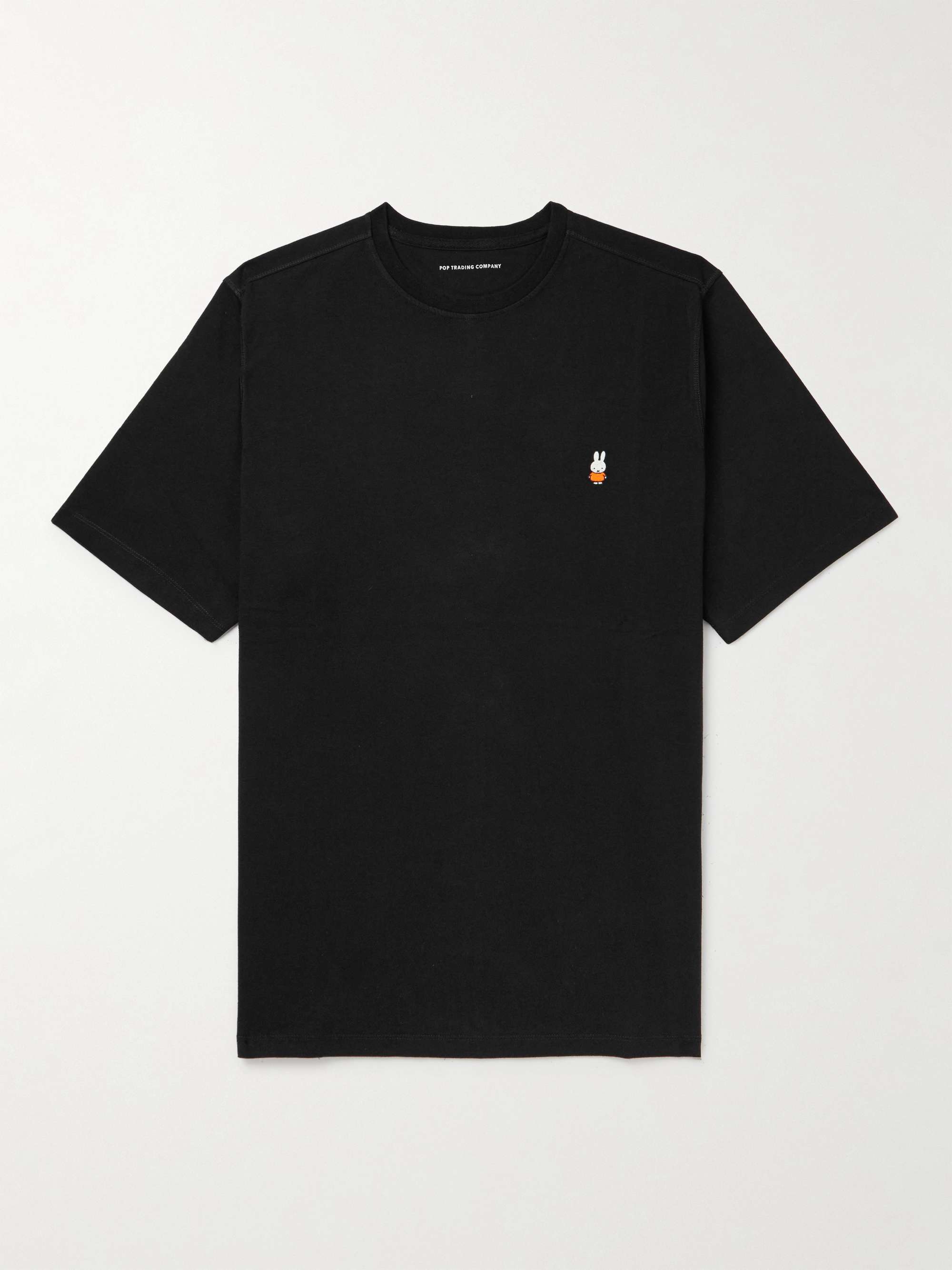 POP TRADING COMPANY Miffy Appliqu d Logo Print Cotton Jersey T