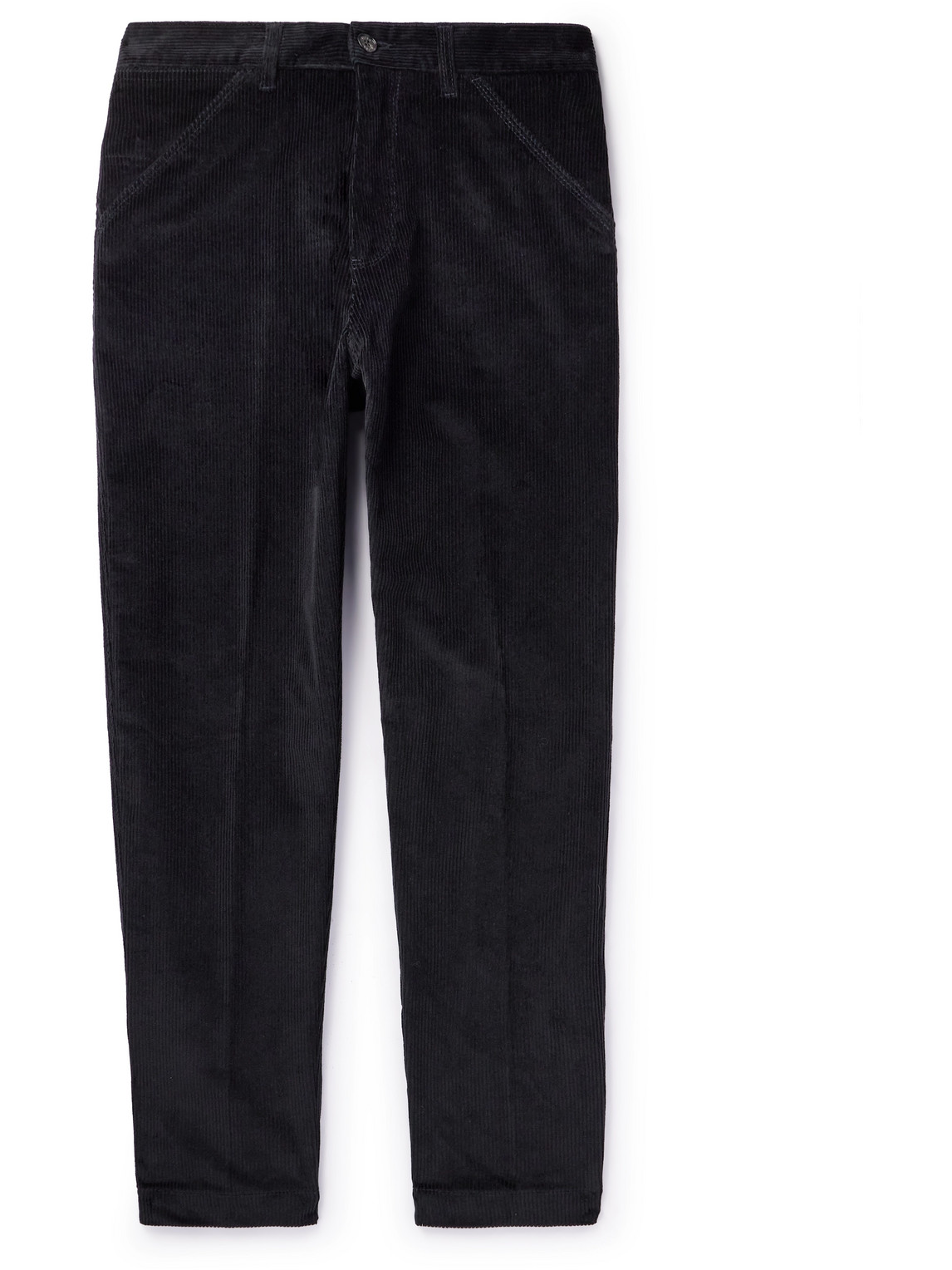 Straight-Leg Cotton-Blend Corduroy Trousers