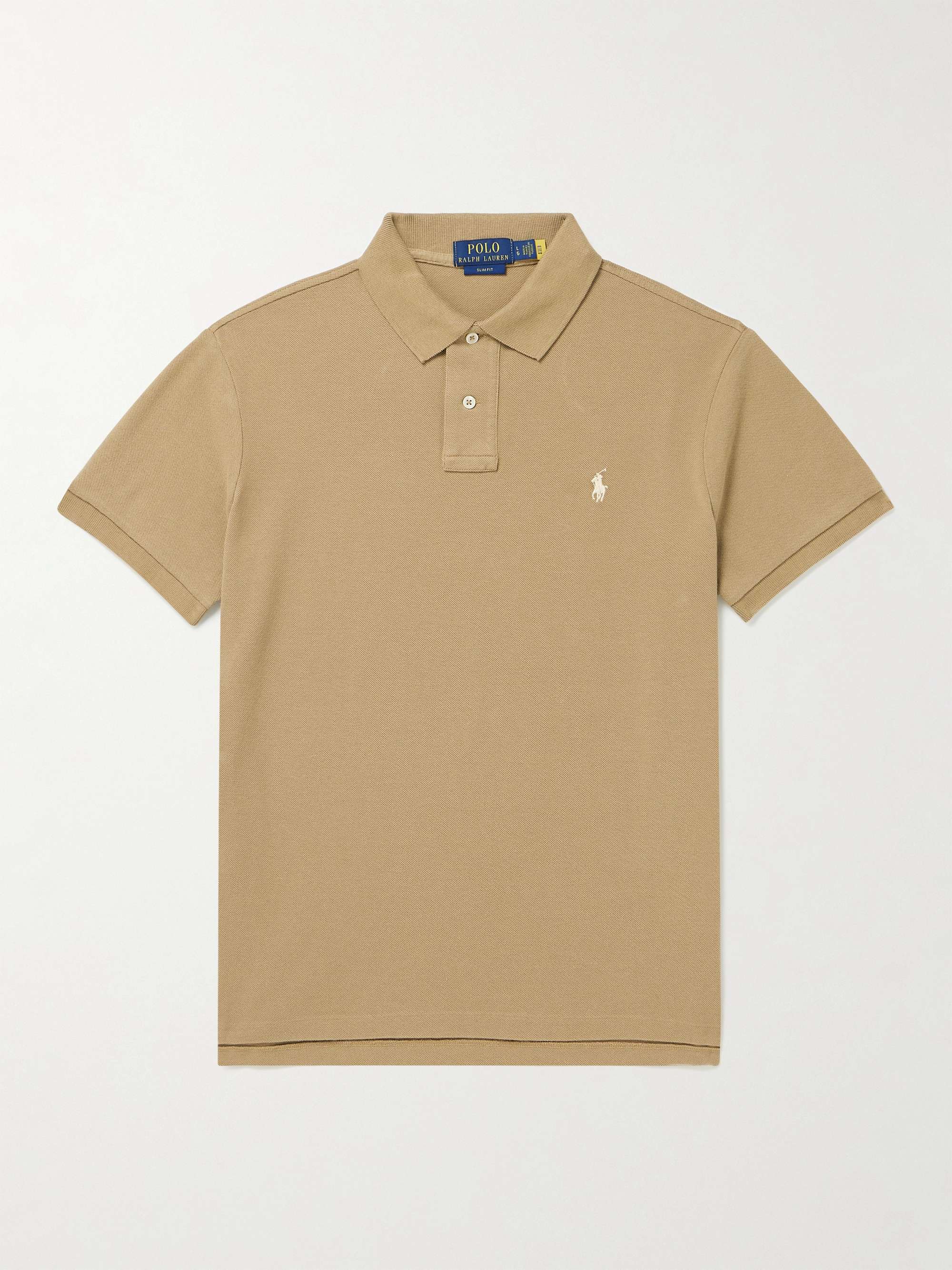 POLO RALPH LAUREN Slim-Fit Logo-Embroidered Cotton-Piqué Polo Shirt for ...