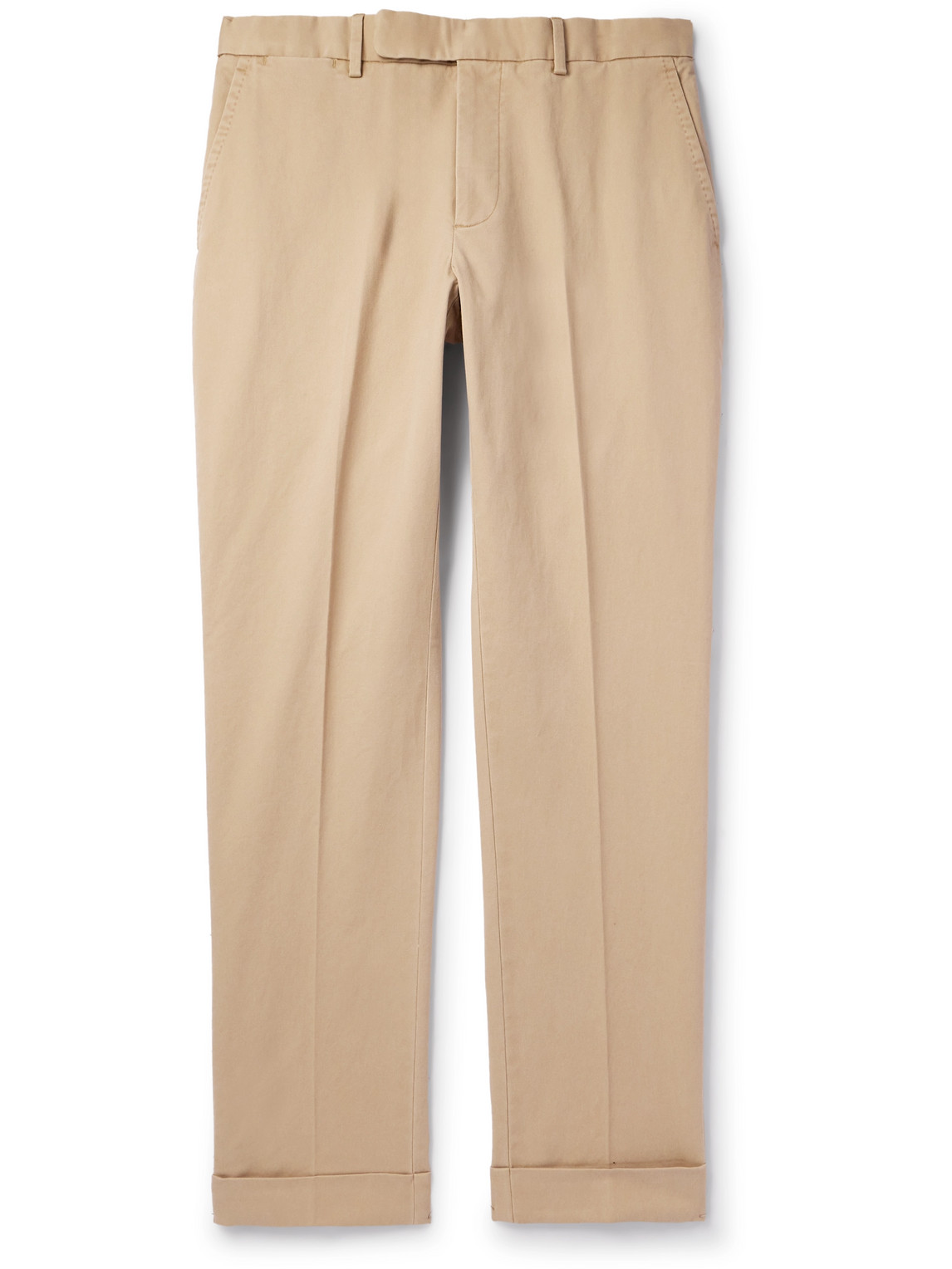Polo Ralph Lauren Straight-leg Cotton-blend Twill Suit Trousers In Neutrals