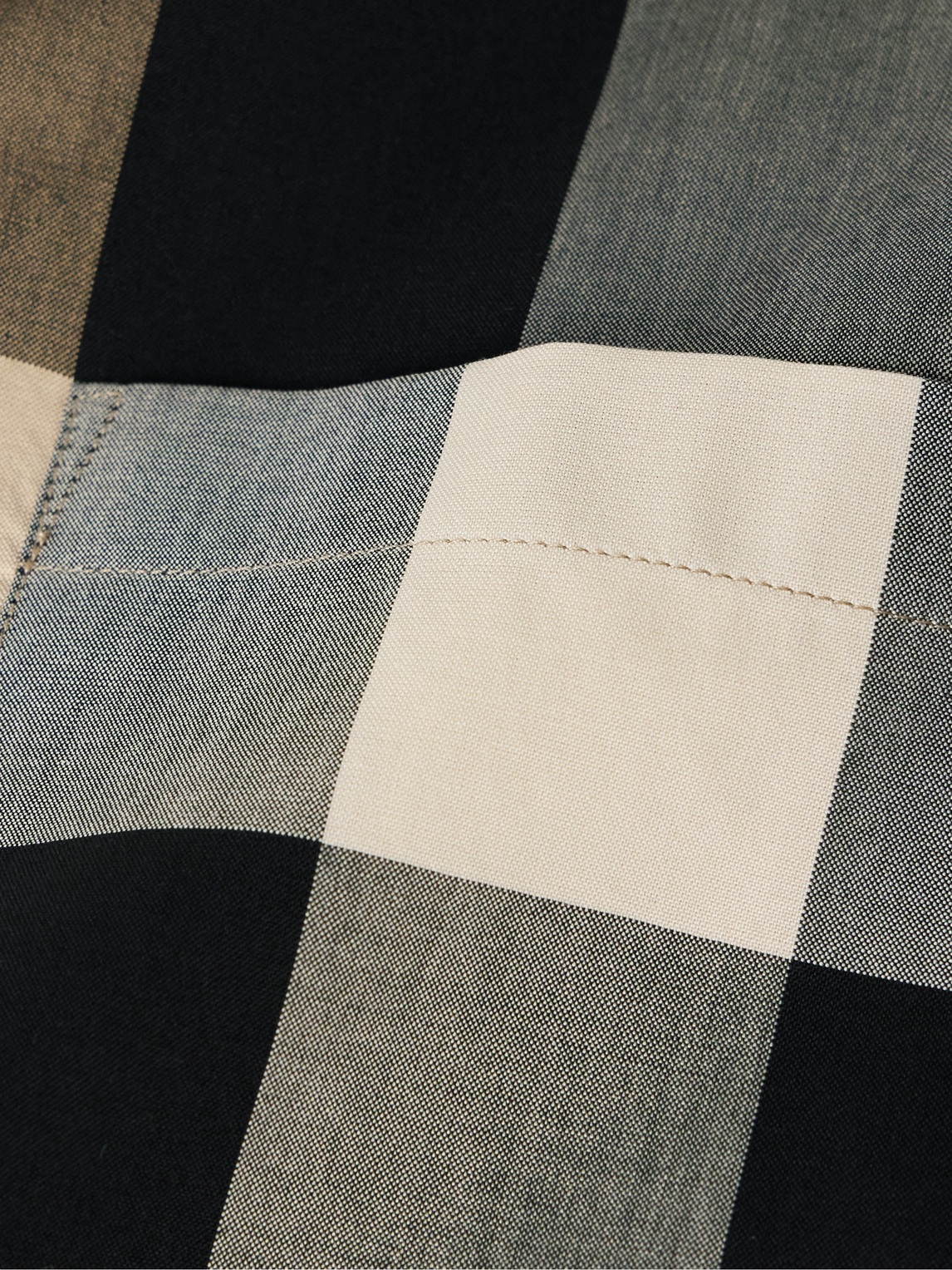 Shop Burberry Checked Cotton-poplin Shirt In Neutrals