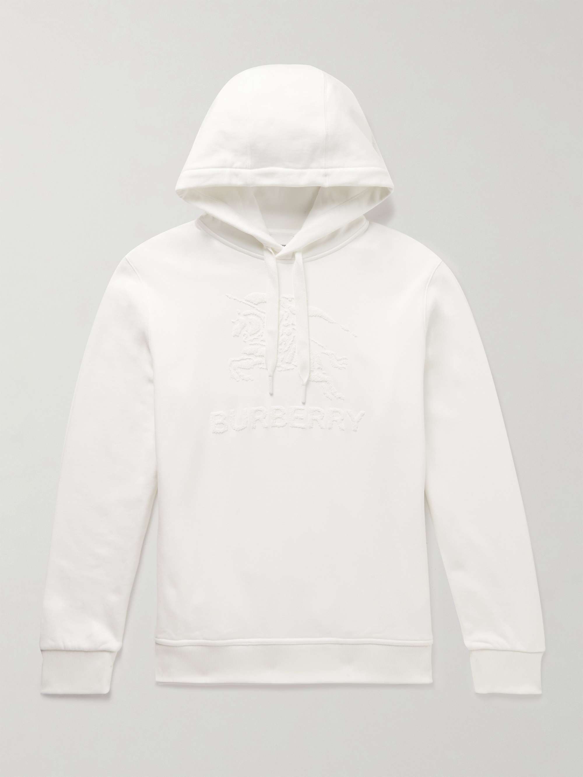 BURBERRY Terry-Trimmed Cotton-Jersey Hoodie for Men | MR PORTER