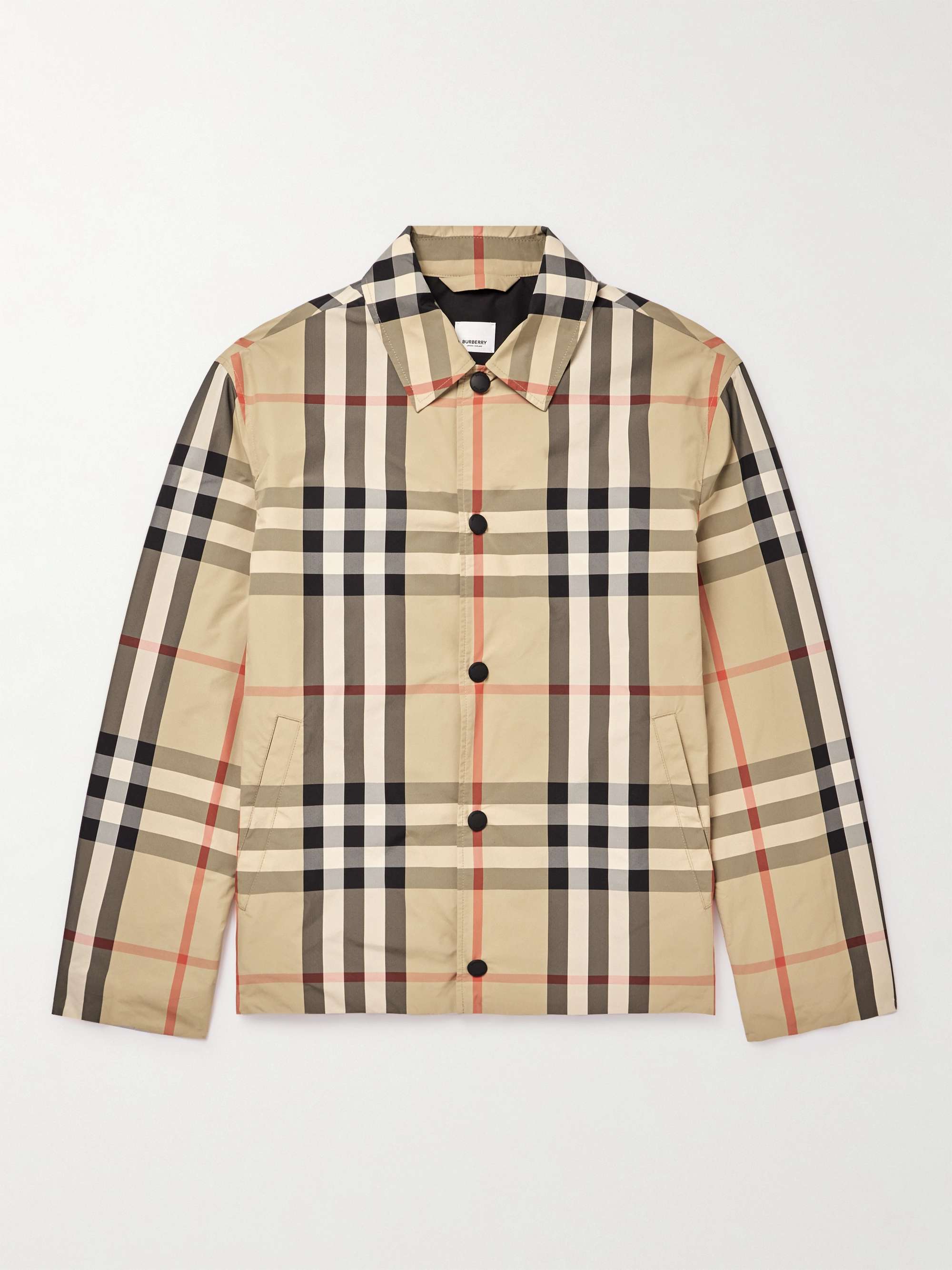 BURBERRY Checked Shell Coach Jacket for Men | MR PORTER